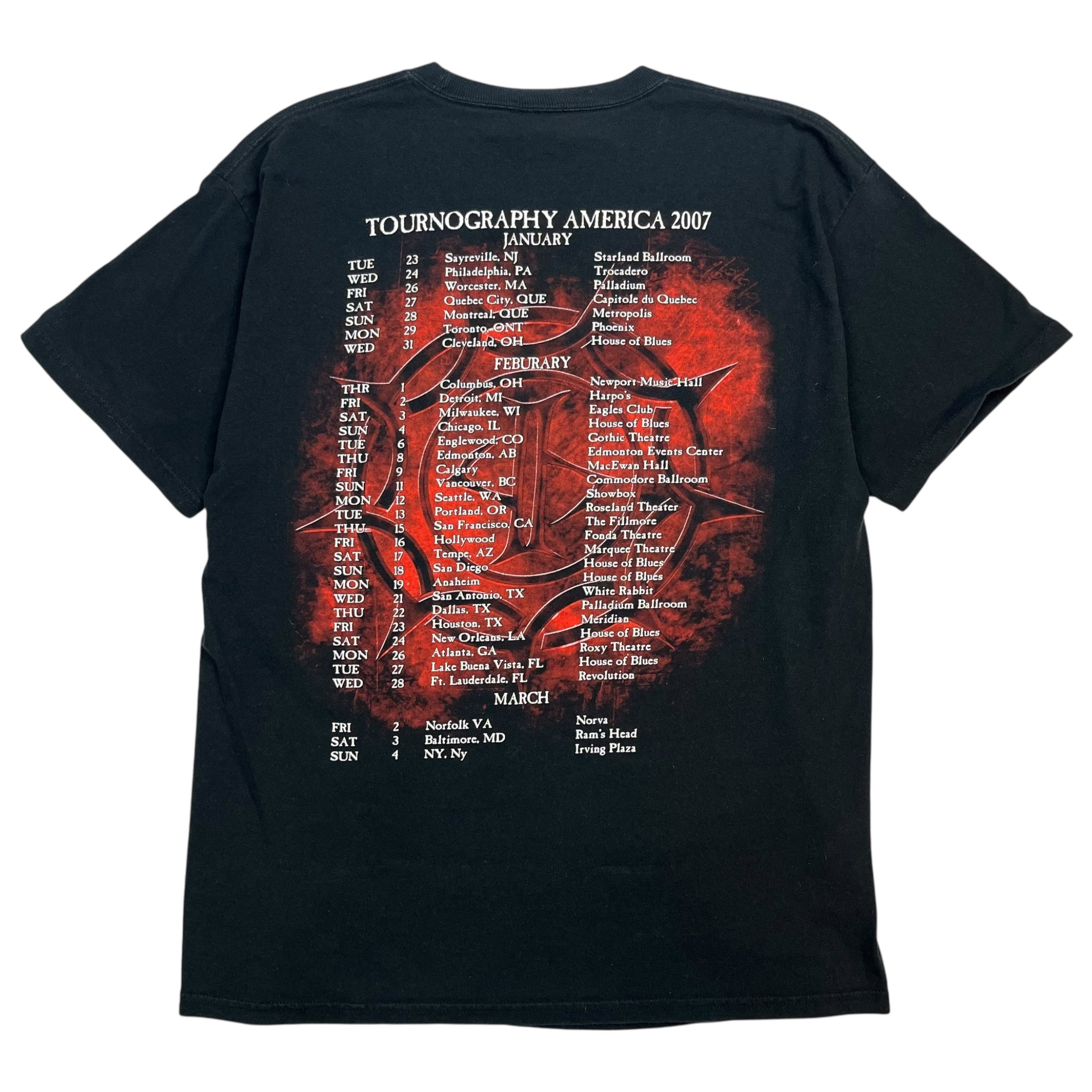 2007 Cradle of Filth Tournography Tee Black