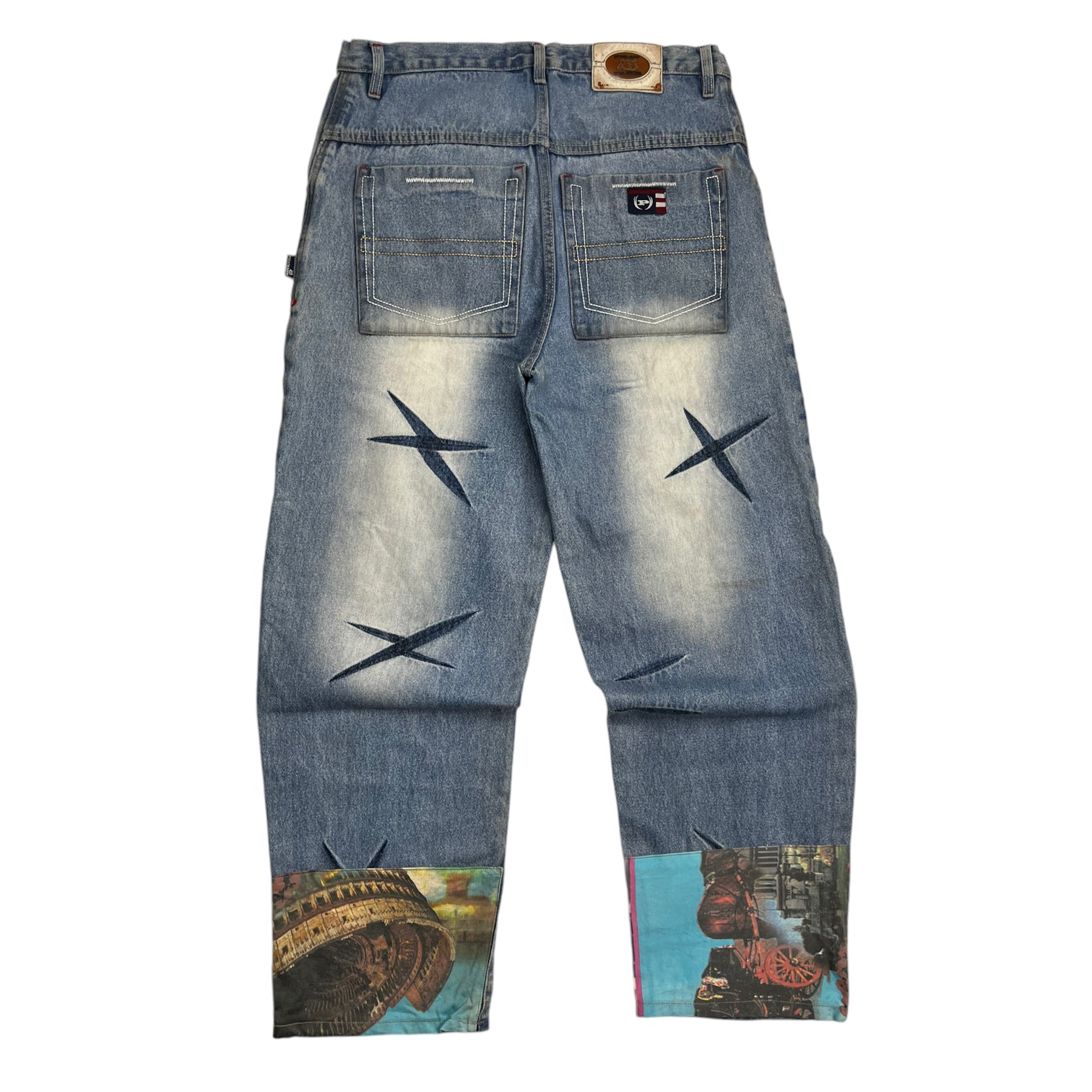 Vintage Y2K Phat Farm Star Fade Denim Pants