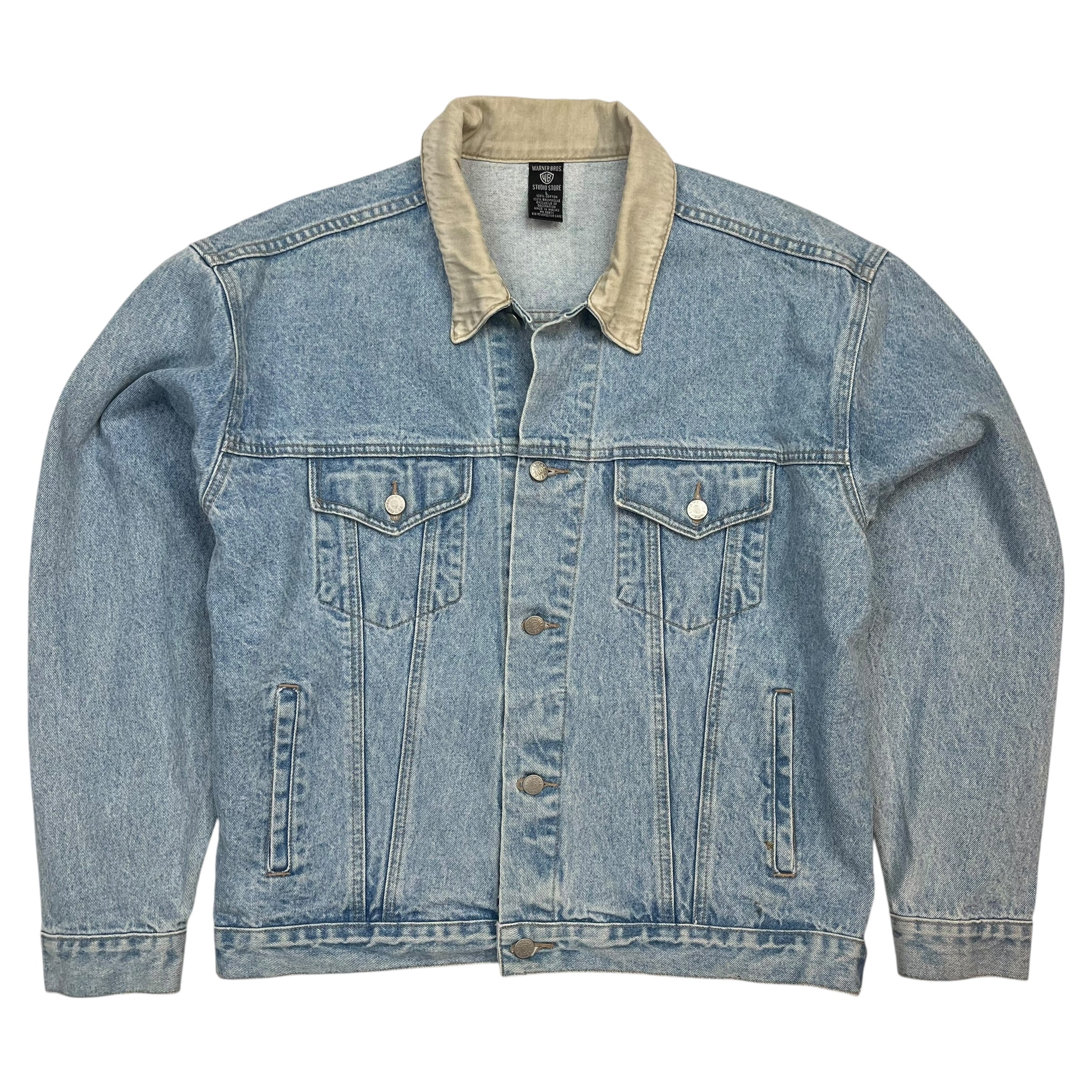 Vintage Warner Bros Studio Denim Jacket Light Wash