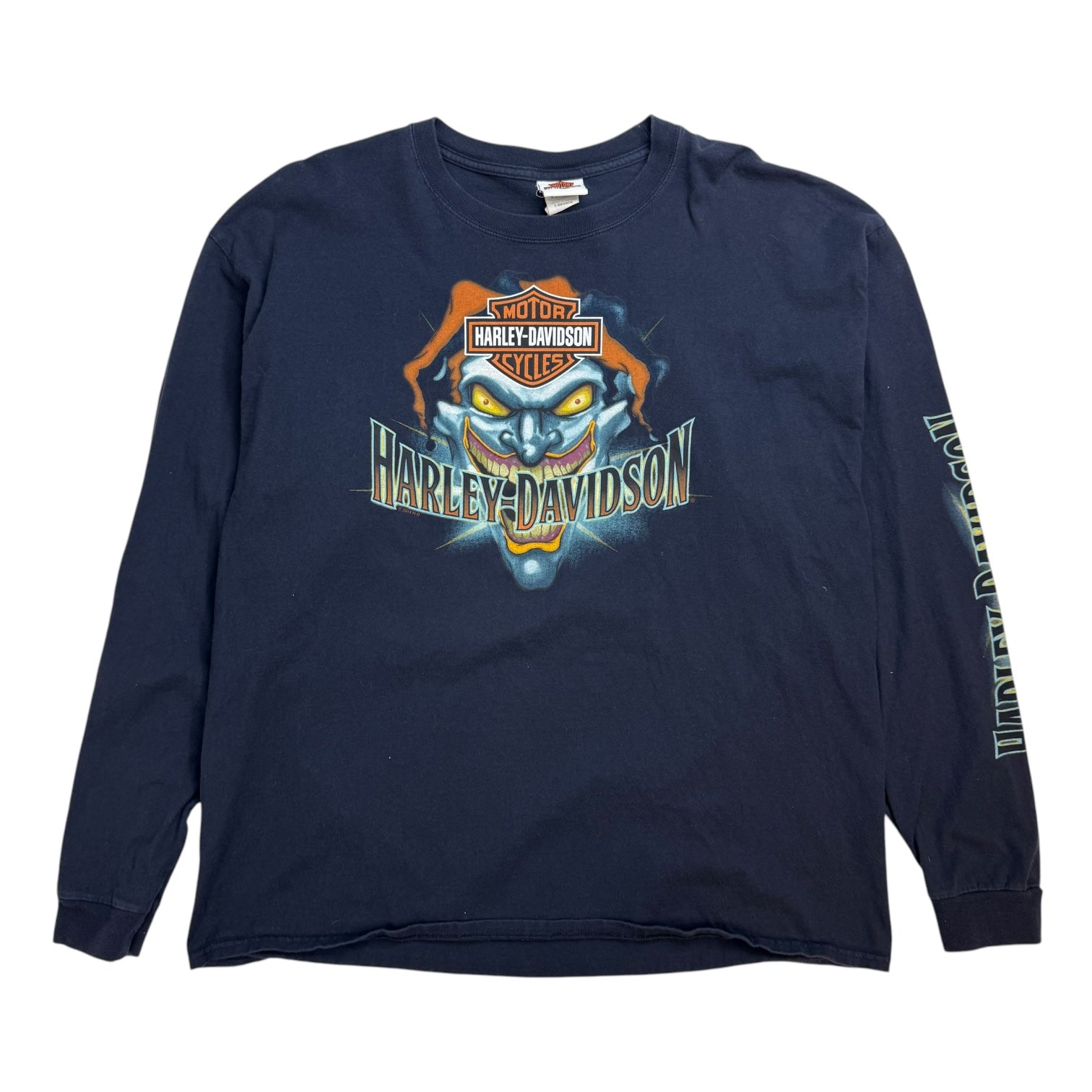 Vintage Harley Davidson Of Langley Clown L/S Tee Navy Blue