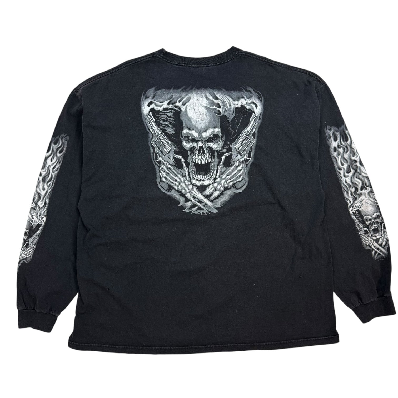 Vintage Good Sports Flaming Skull L/S Tee Black