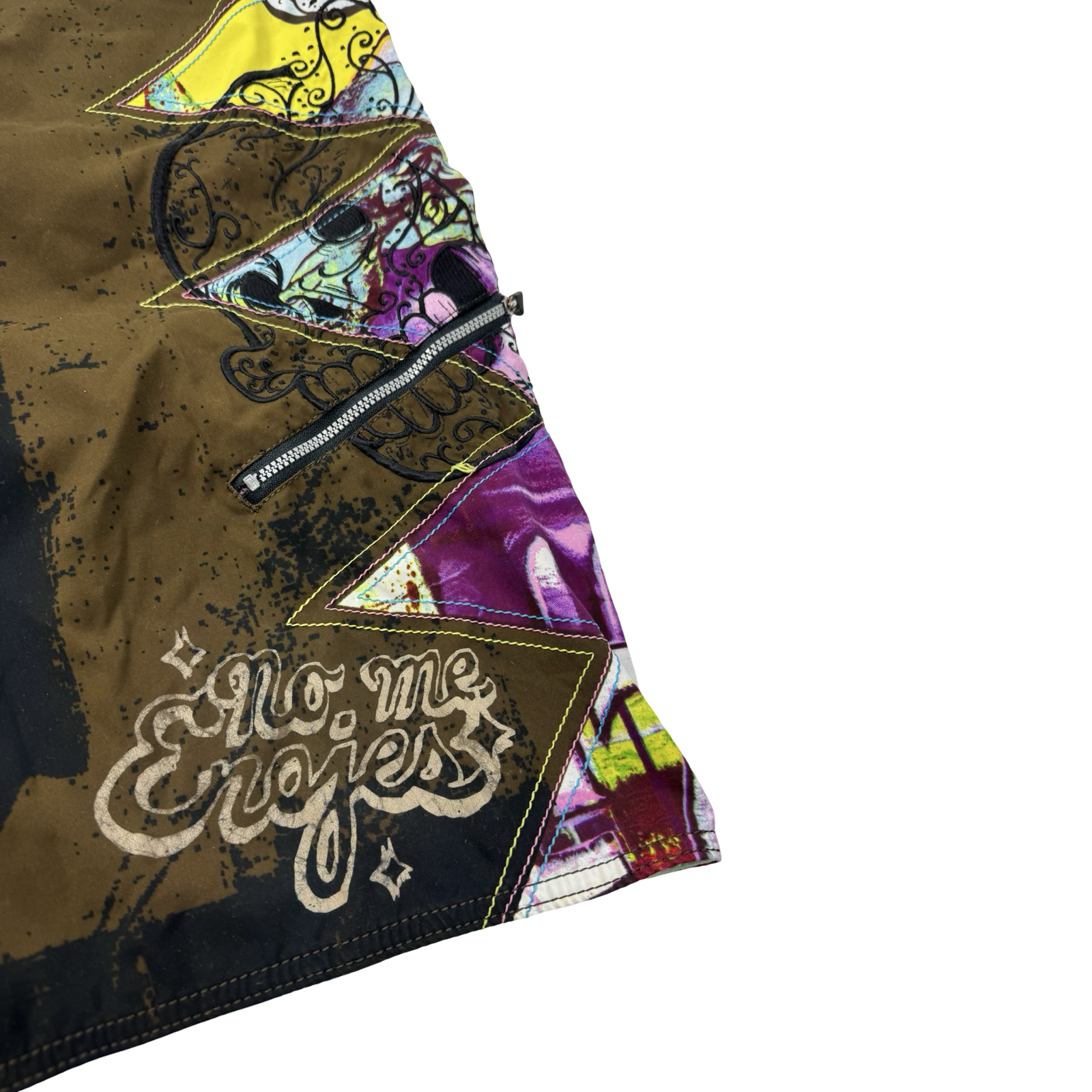 Y2K Quiksilver Cyber Tattoo Surf Board Shorts