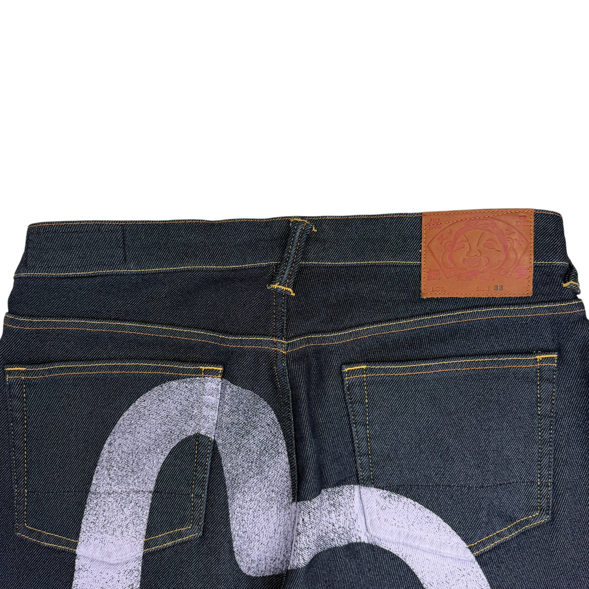 Evisu Seagull Diacock Print Jeans Navy