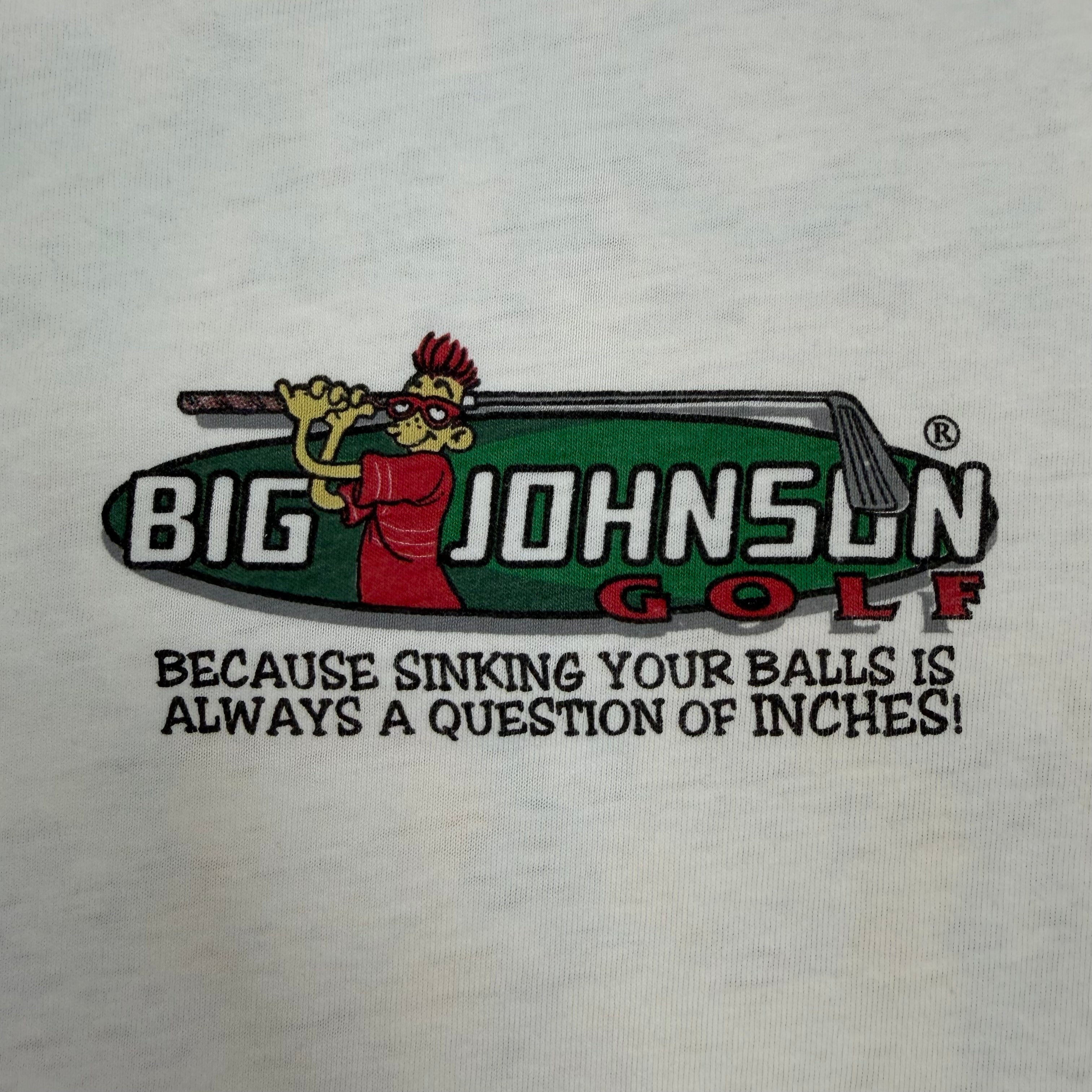 Vintage Big Johnsons Pro Shop Golf Tee White