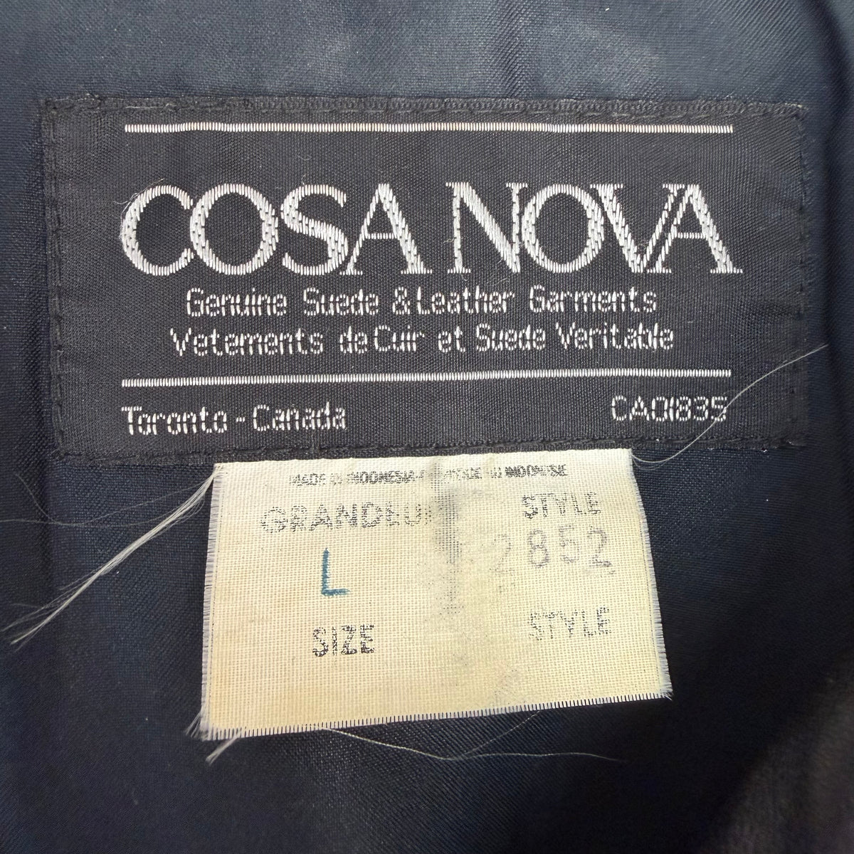 Vintage Cosa Nova Leather Jacket Black