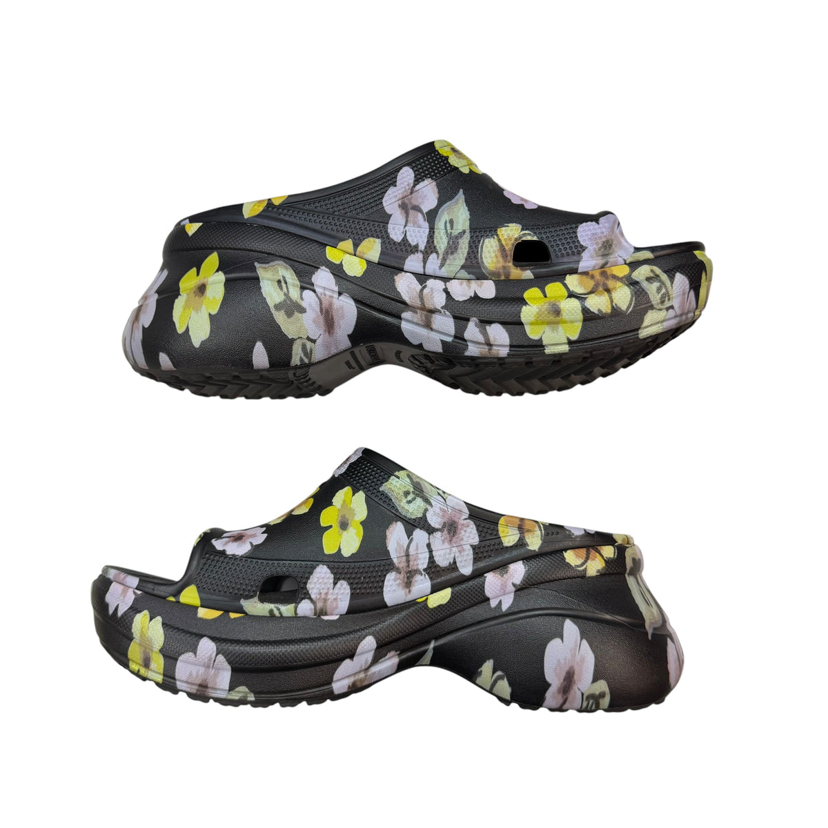 (W) Balenciaga X Crocs Pool Slide Sandals Floral (Used)