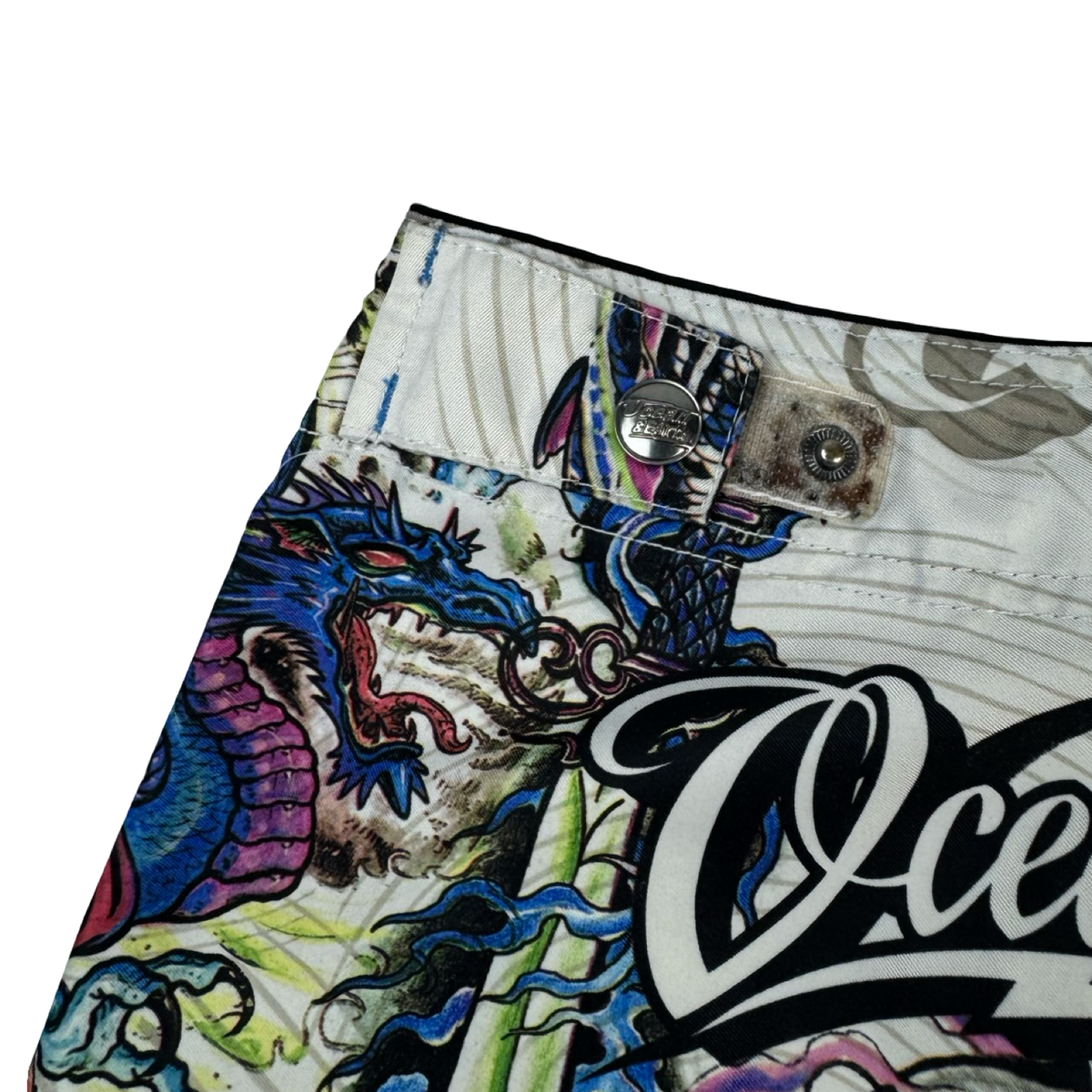 Vintage Ocean Earth Cyber Tattoo Mall Goth Shorts