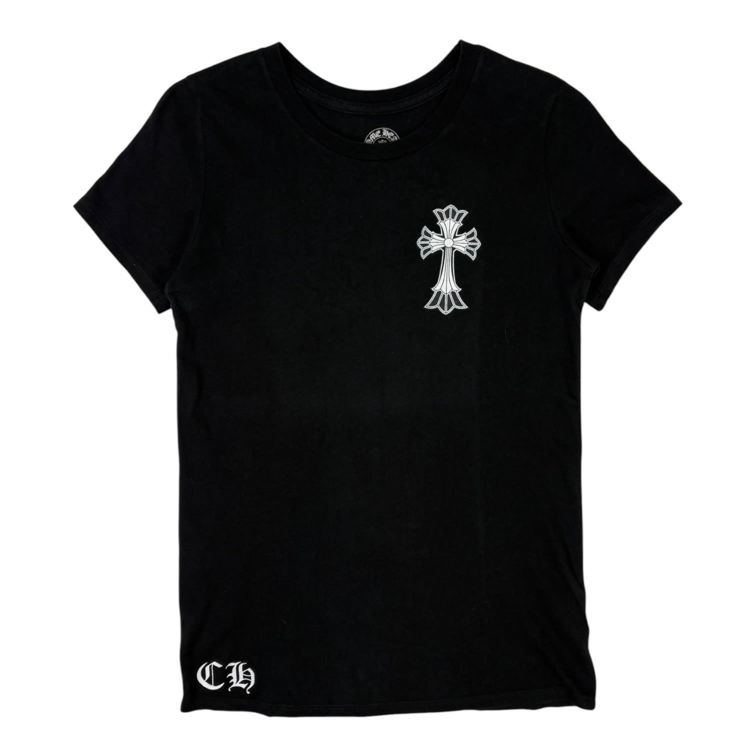 (W) Chrome Hearts Cemetery Double Cross Tee Black