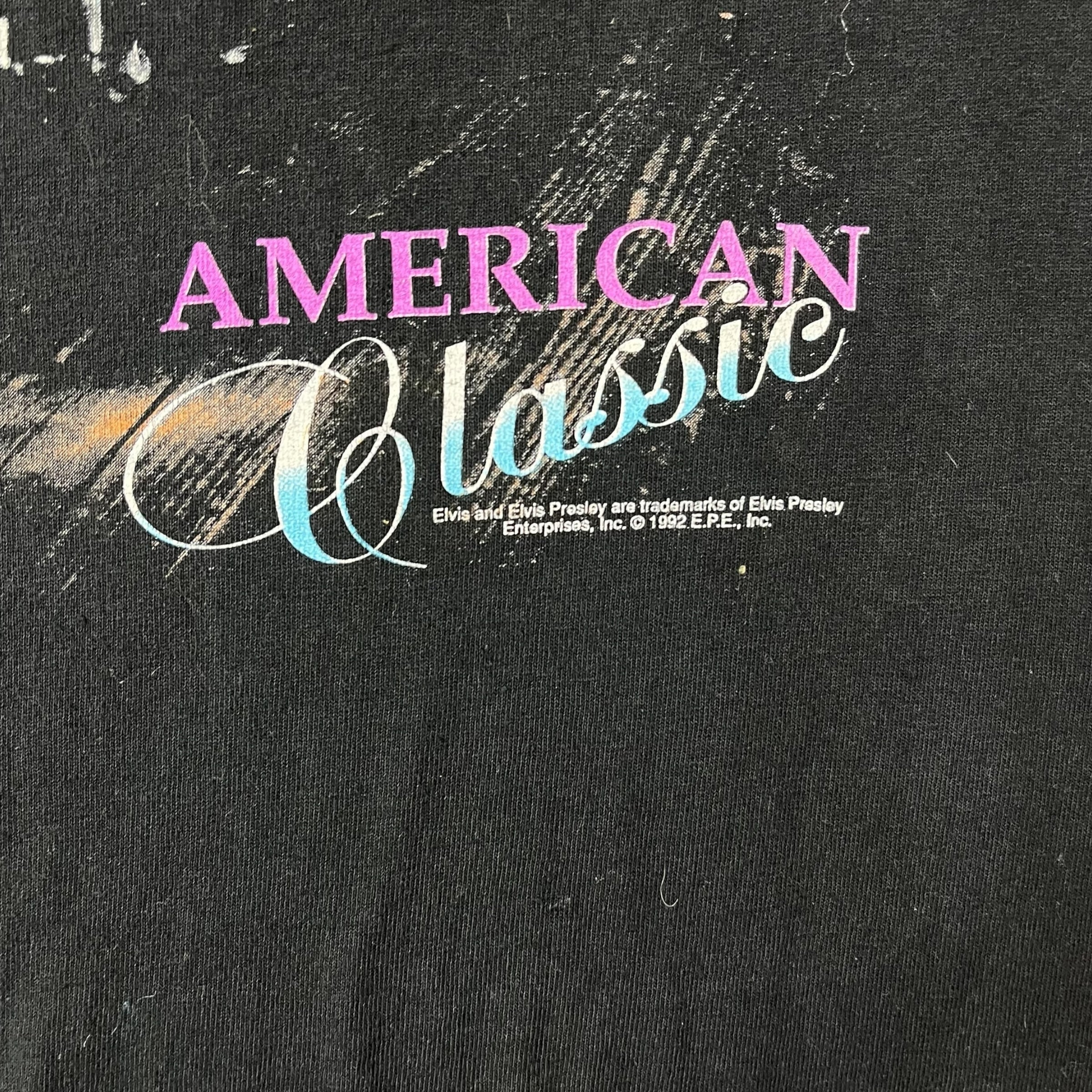 Vintage Elvis Presley Biker Tee Black