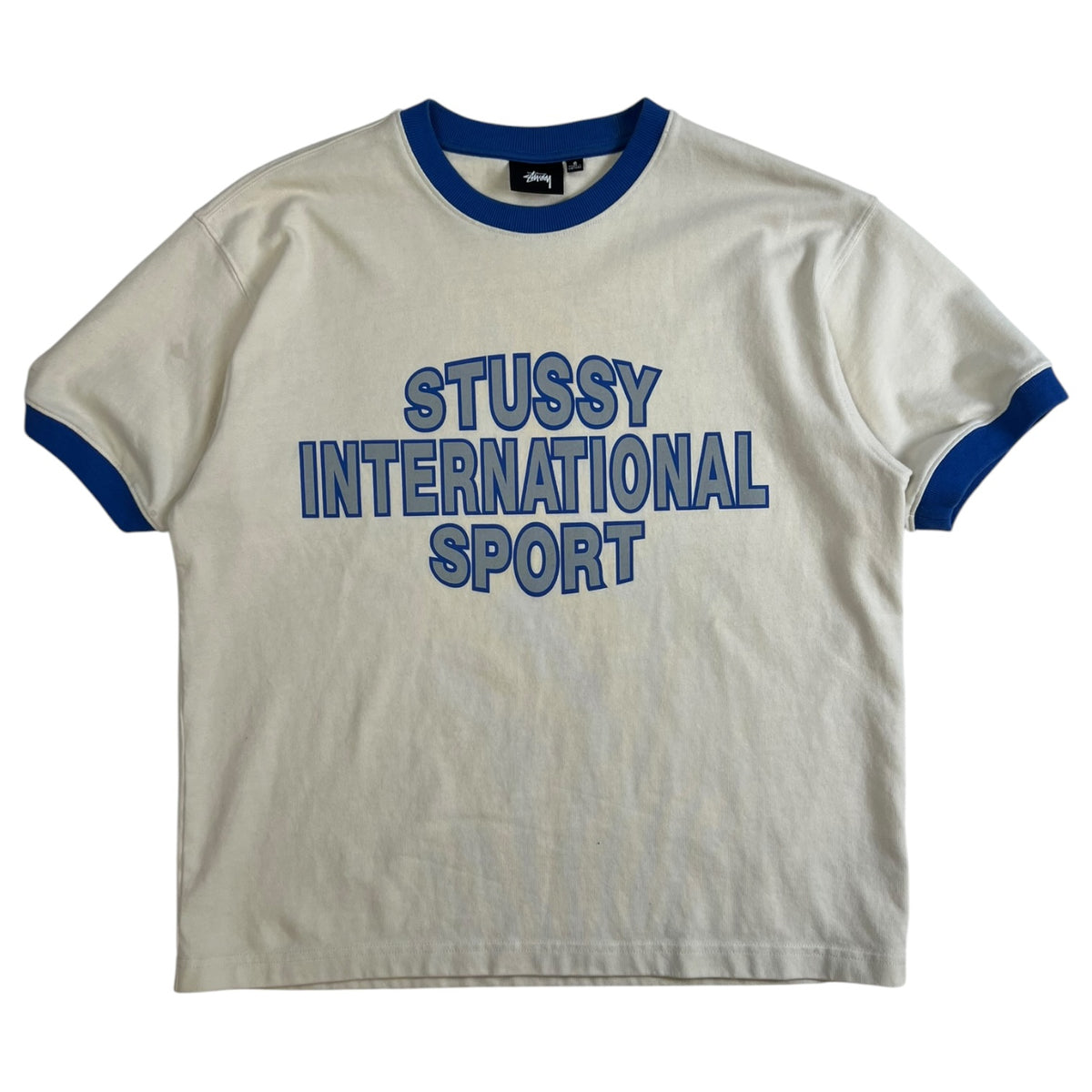 Stussy Sport Ringer Tee Off White