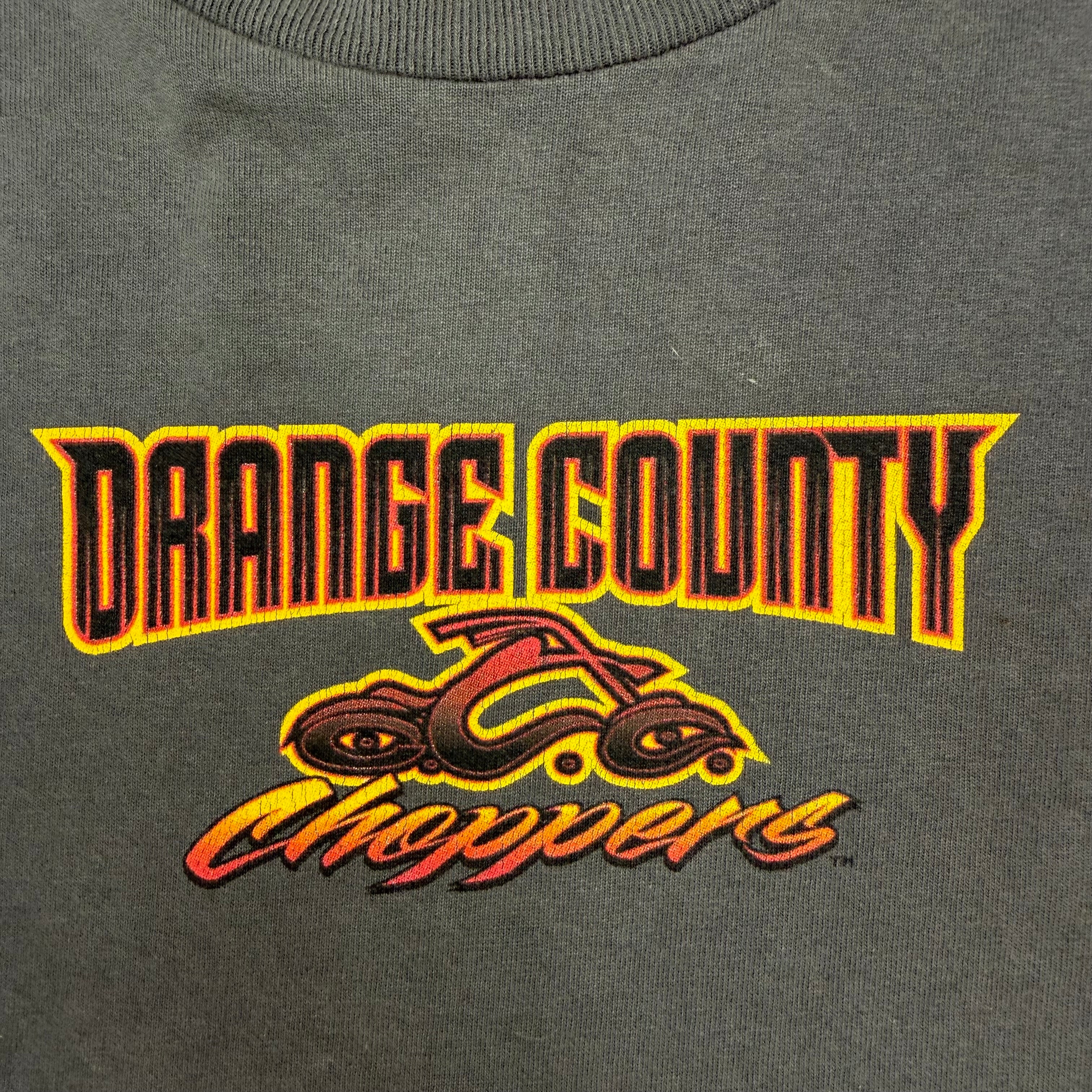 Vintage Orange County Choppers Rock Tavern Flame Tee Grey