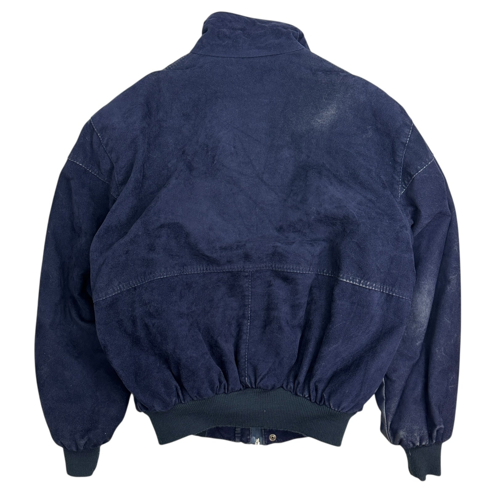 Vintage PE Suede Bomber Jacket Navy