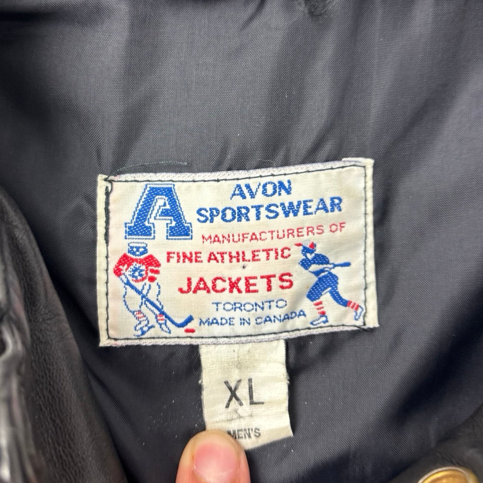1994 University Of Waterloo Leather Jacket Black