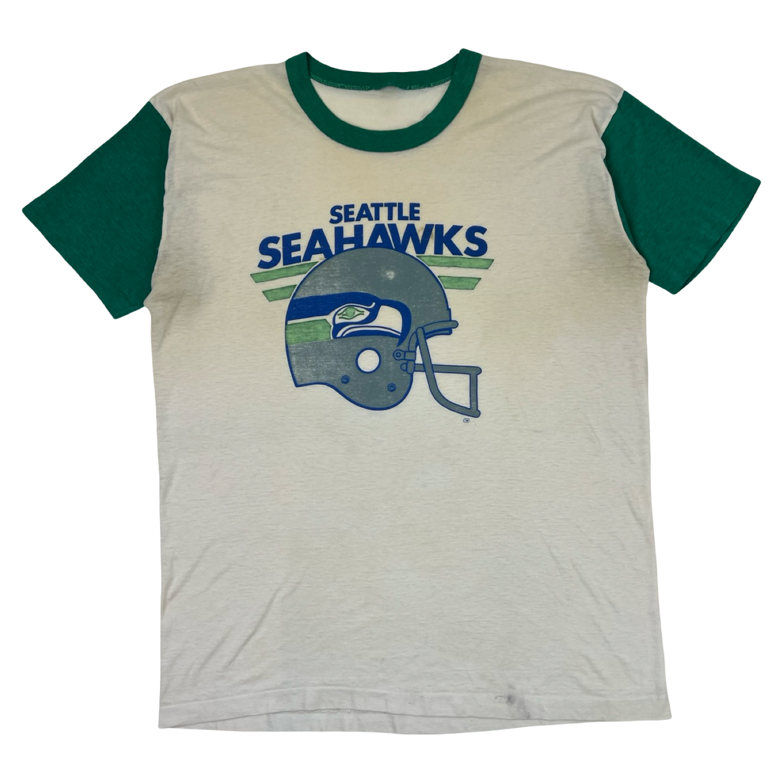 Vintage Seattle Seahawks Ringer T-Shirt White