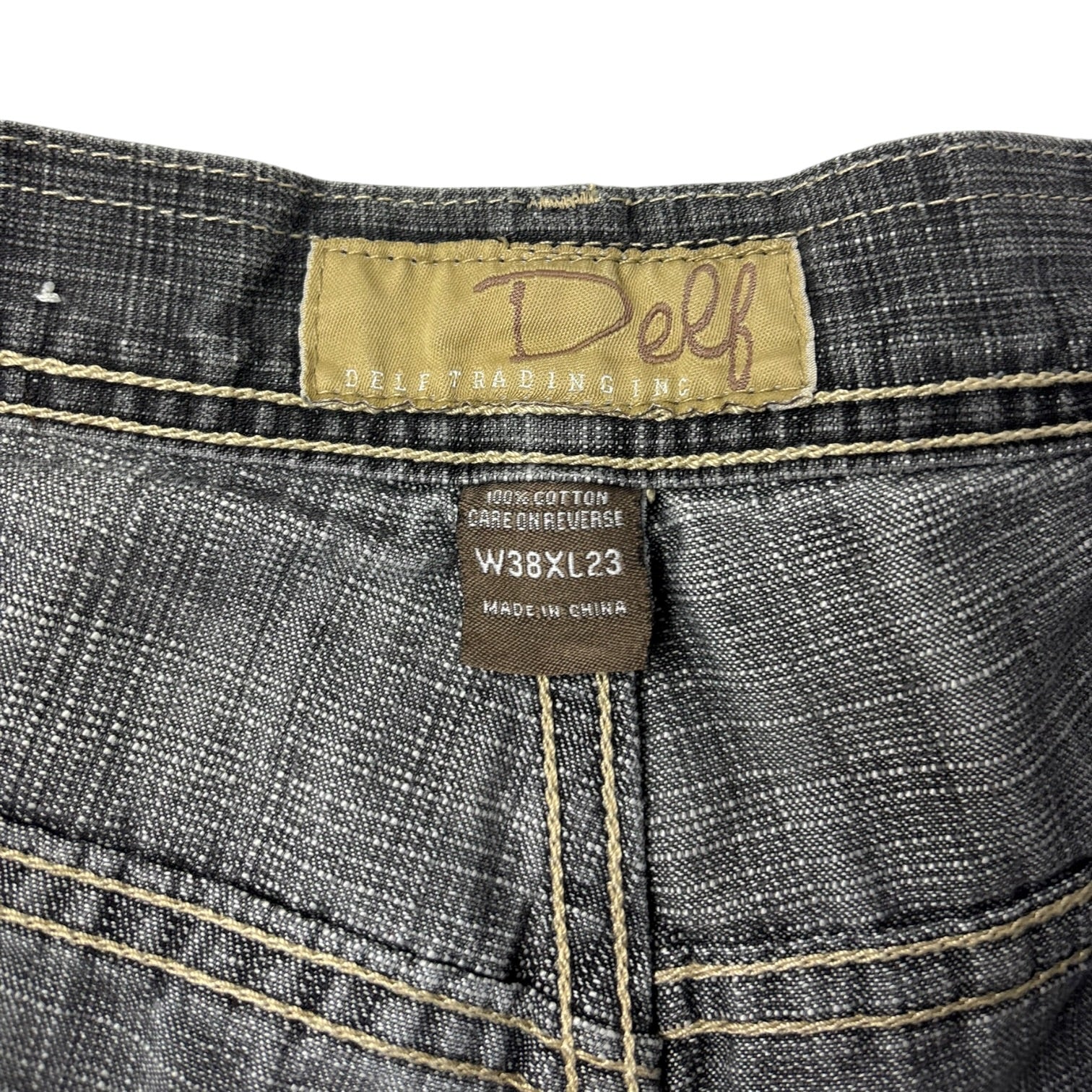 Vintage Y2K Delf Trading Capris Pants Washed Grey