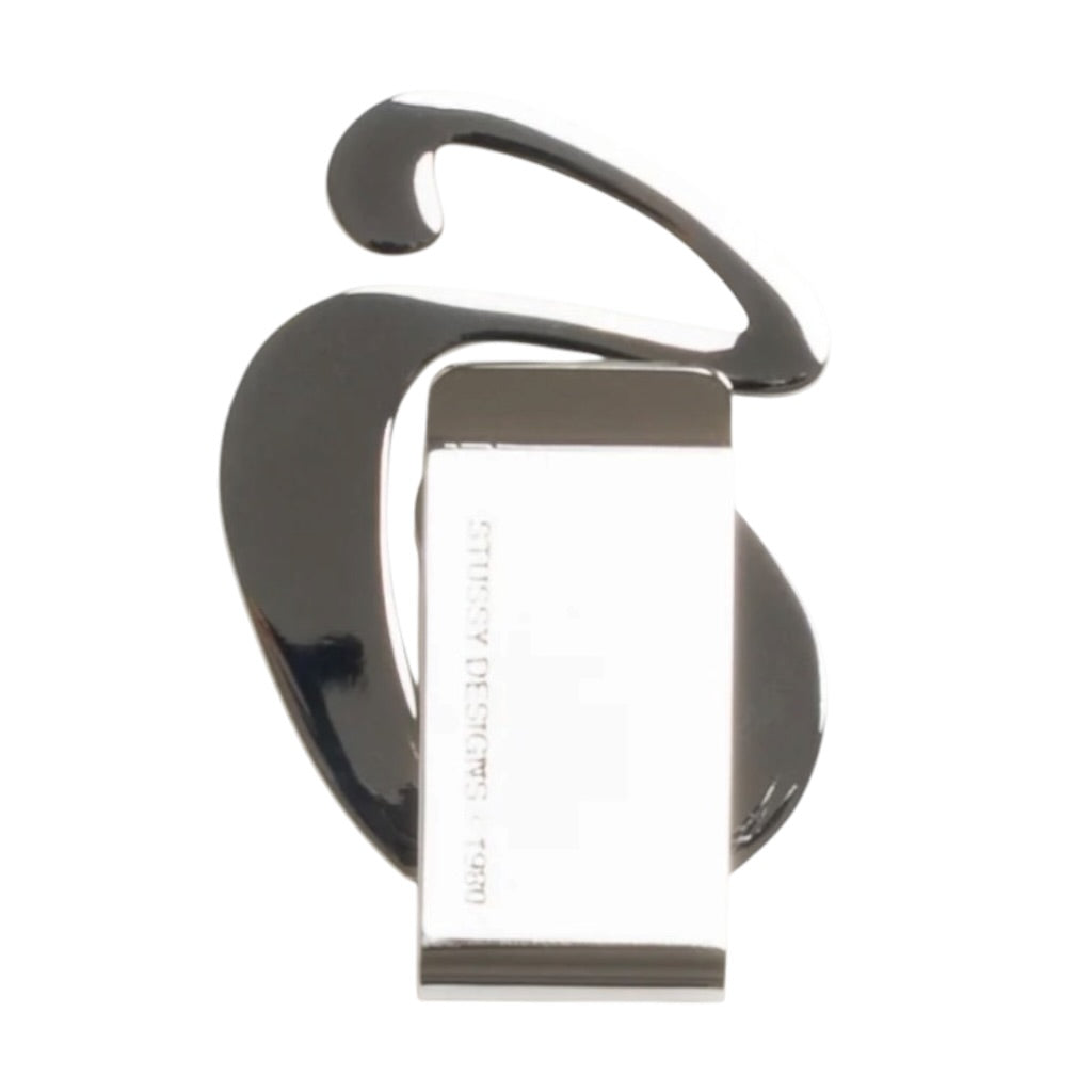 Stussy Swirly S Money Clip Silver