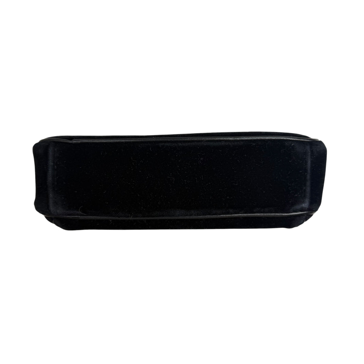 (W) Prada Black Velluto Velvet Belt Bag Black