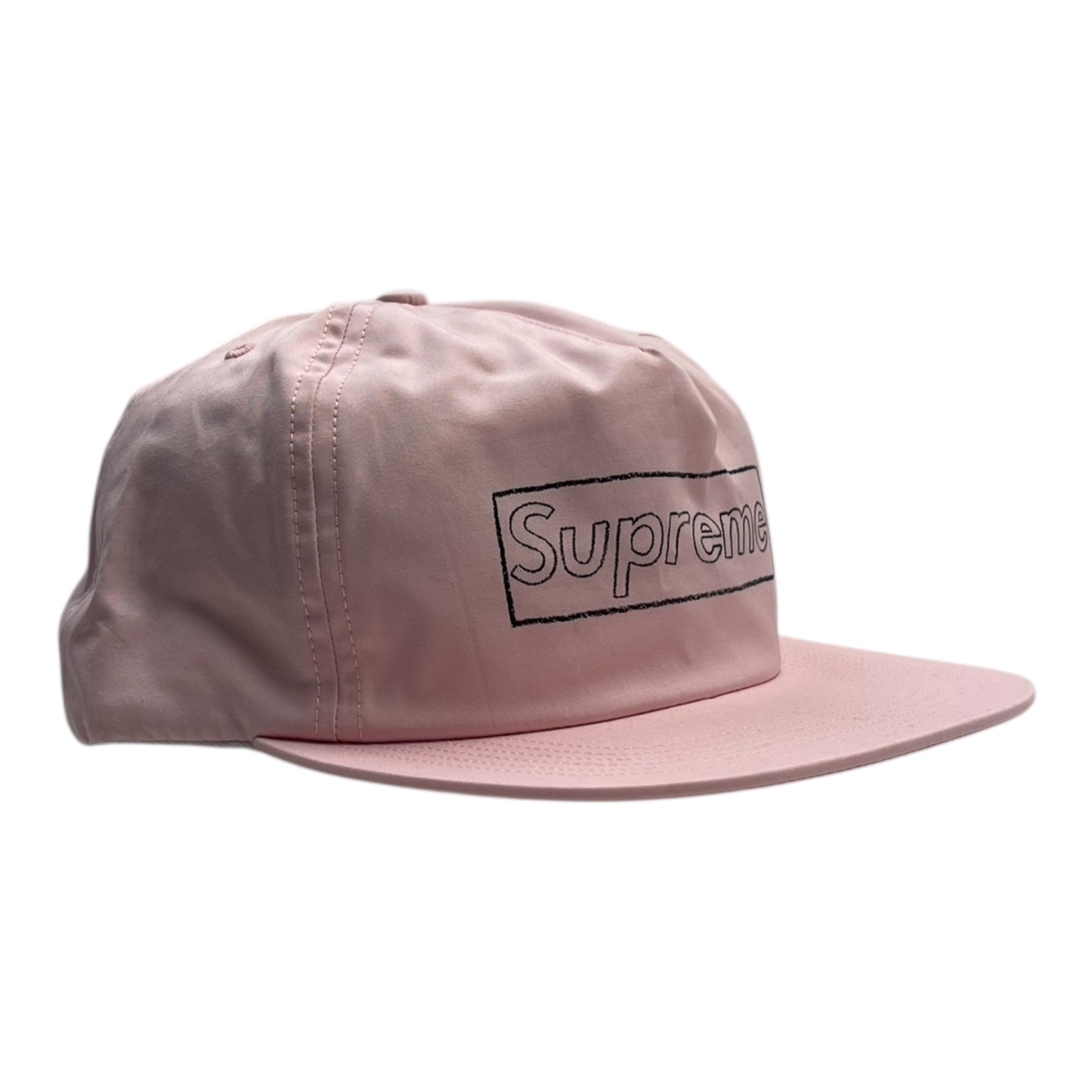 Supreme x Kaws Chalk Logo 5-Panel Hat Pink