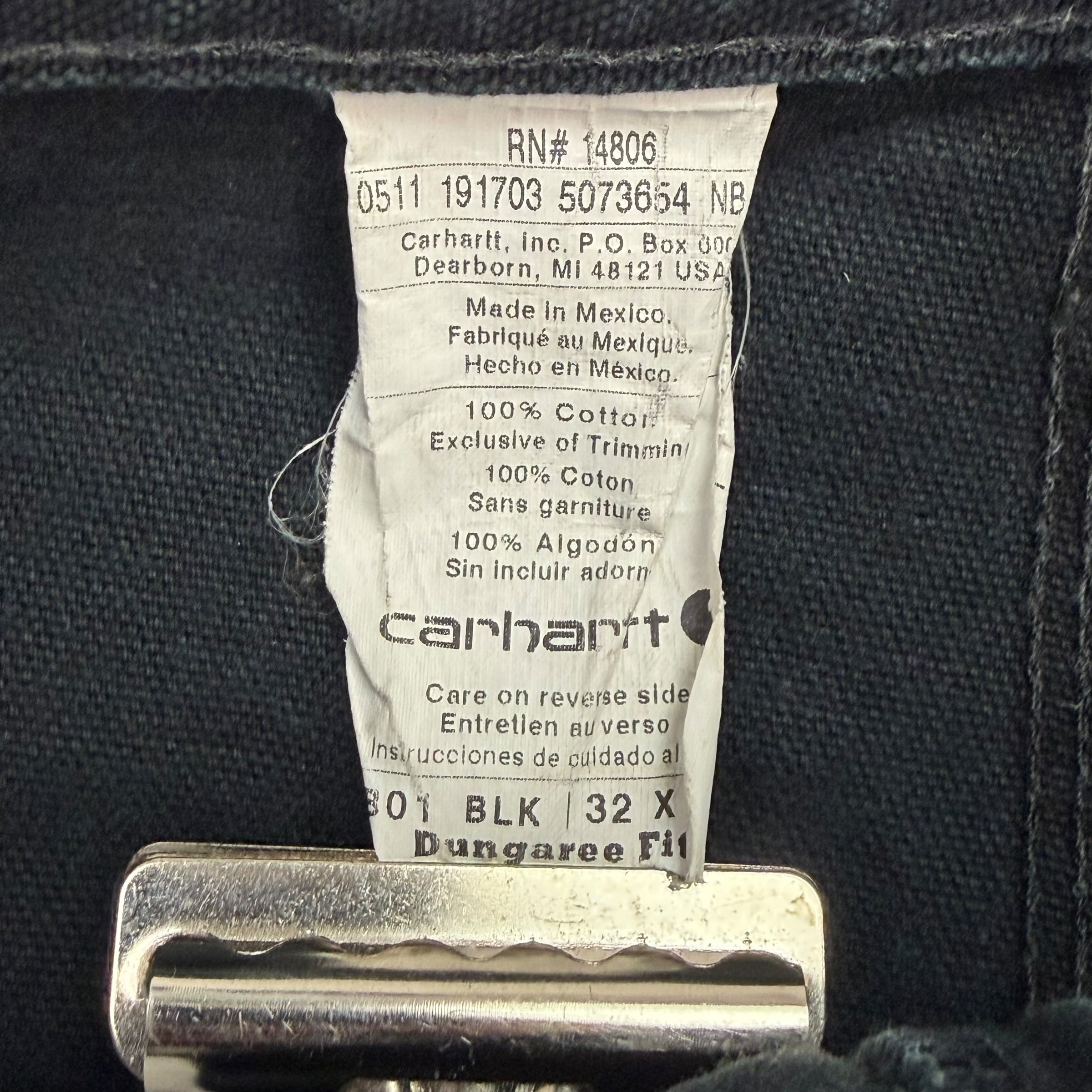 Vintage Carhartt Double Knee Pants Black