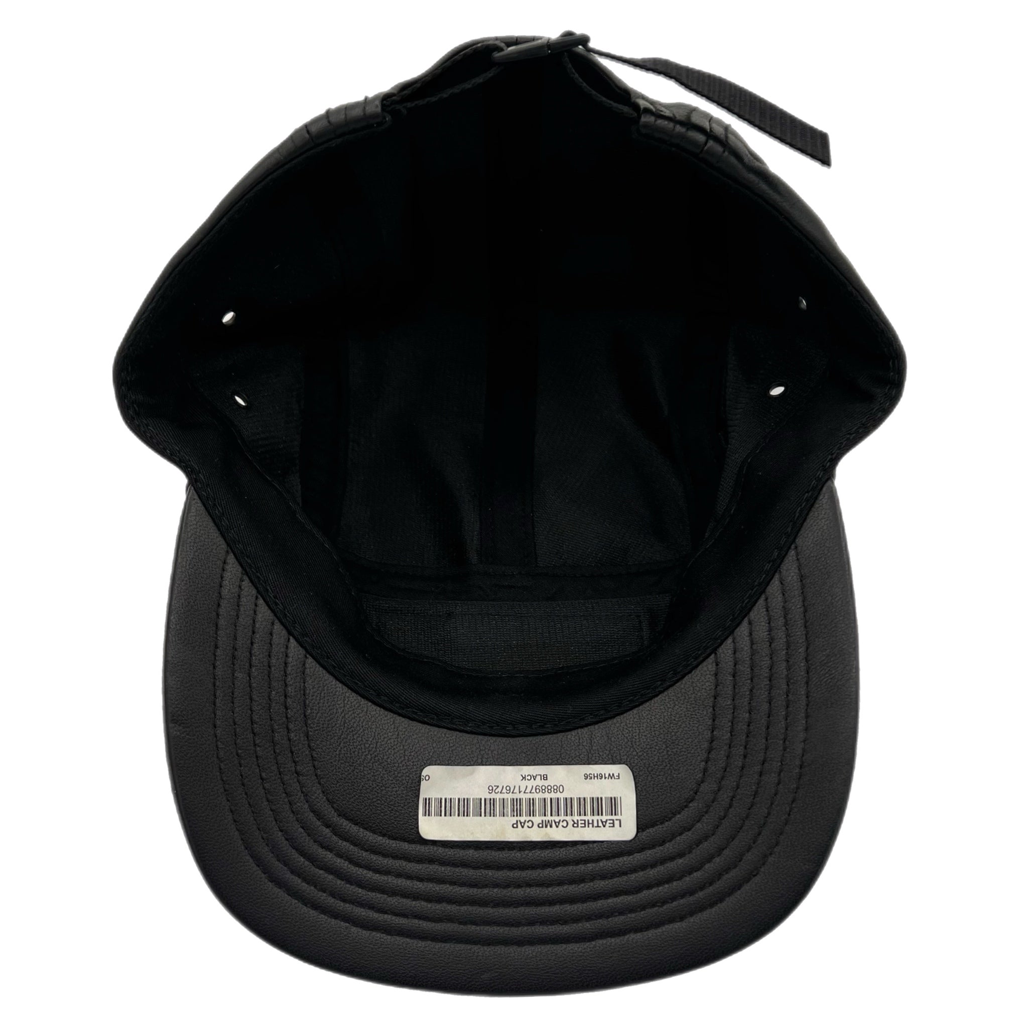 Supreme Leather FW16 Camp Hat Black