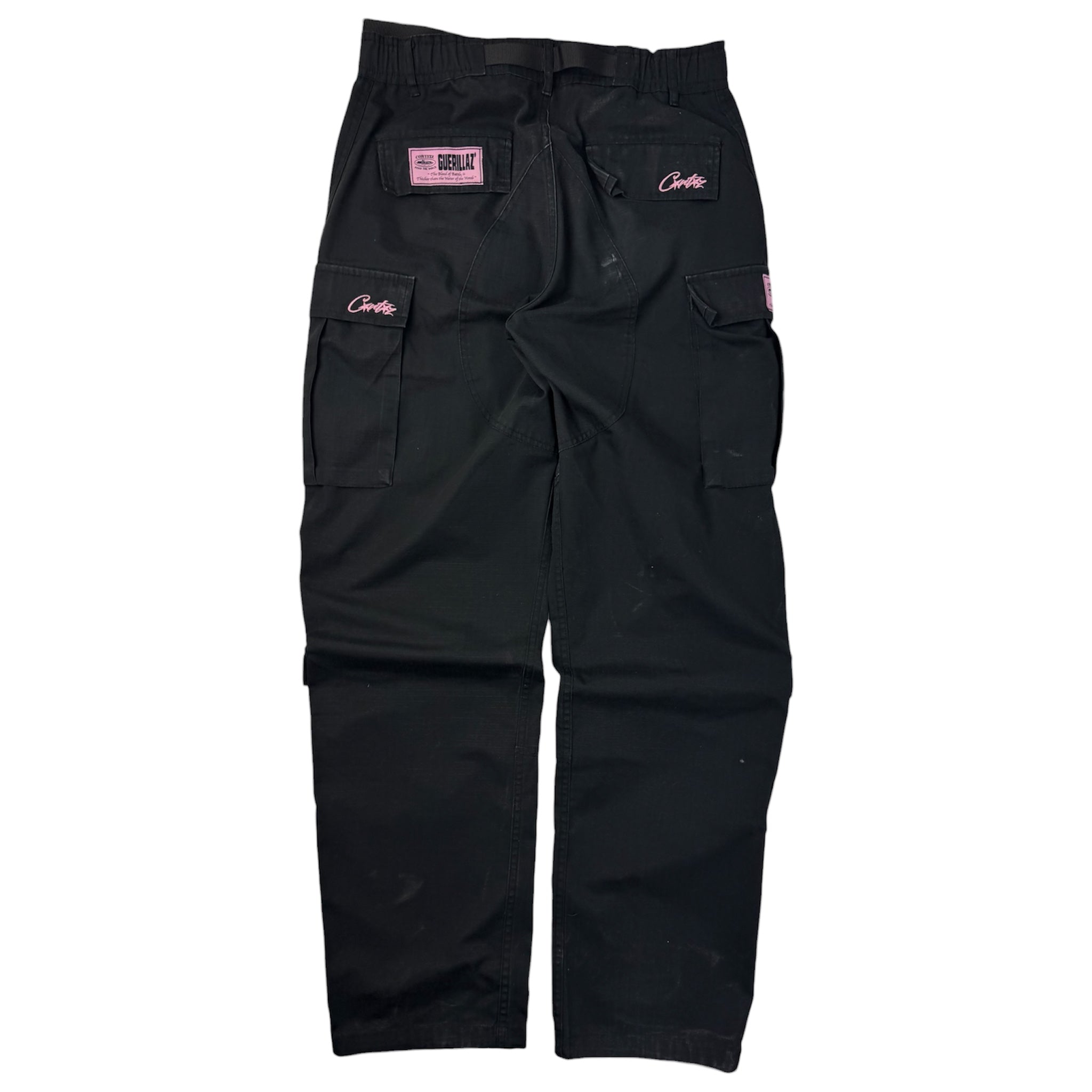 Corteiz Guerillaz Cargo Pants Black Pink