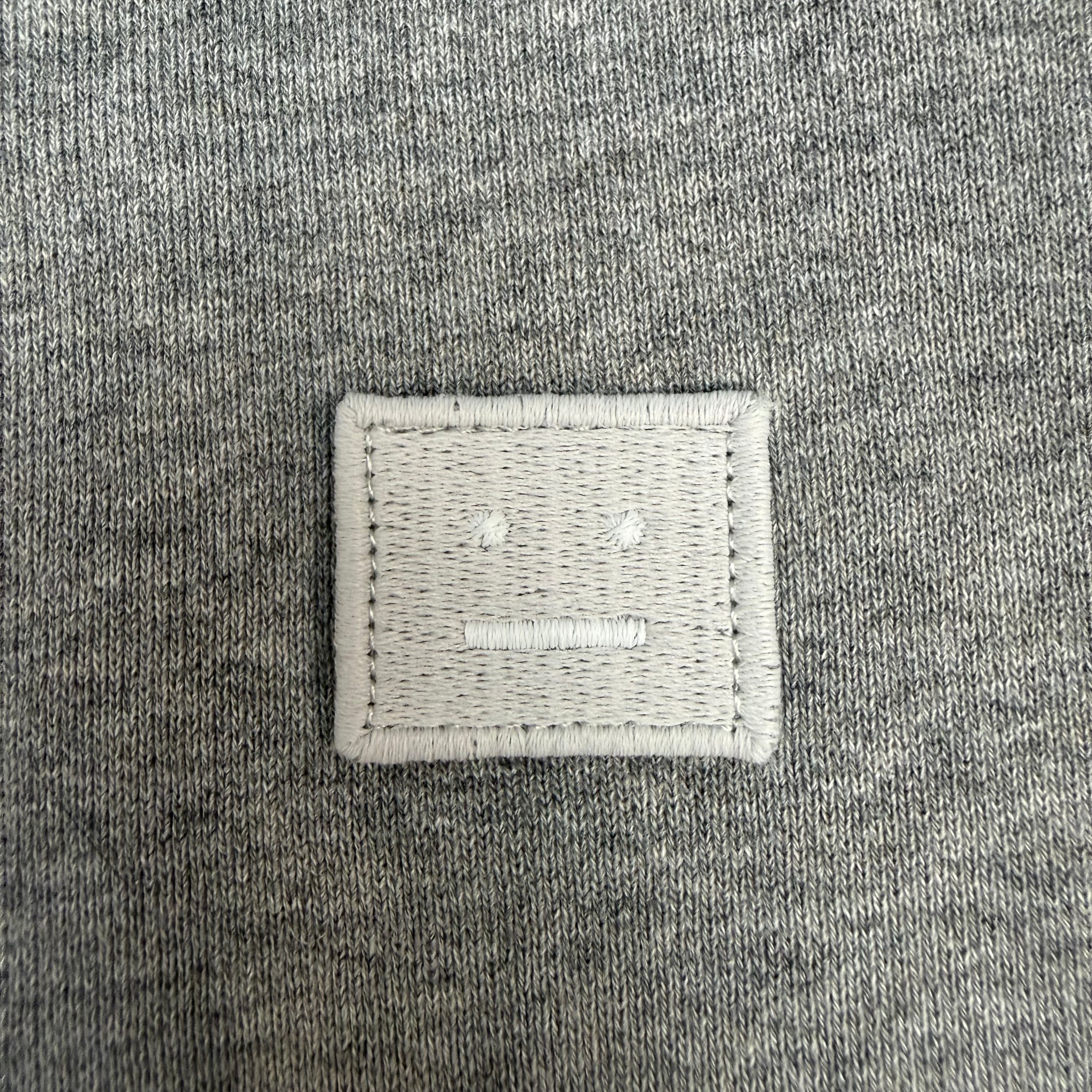 Acne Studios Face Patch Logo Hoodie Black Grey