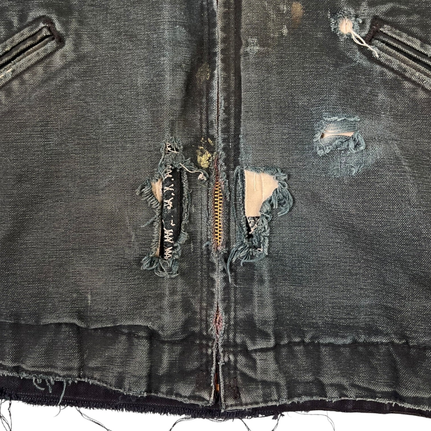Vintage Distressed Carhartt Detroit Jacket Black
