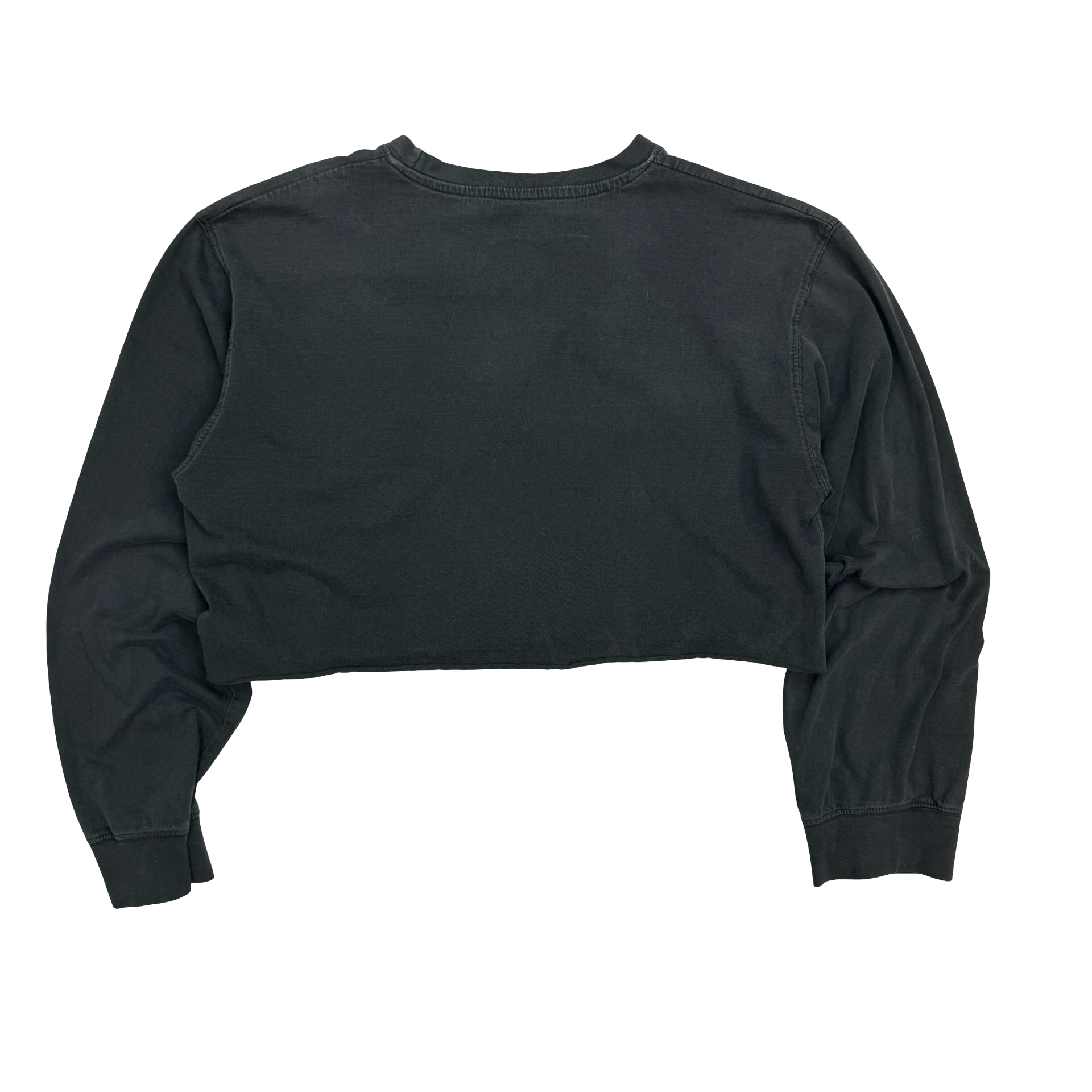 (W) Vintage Harley Davidson Cropped L/S Tee Black