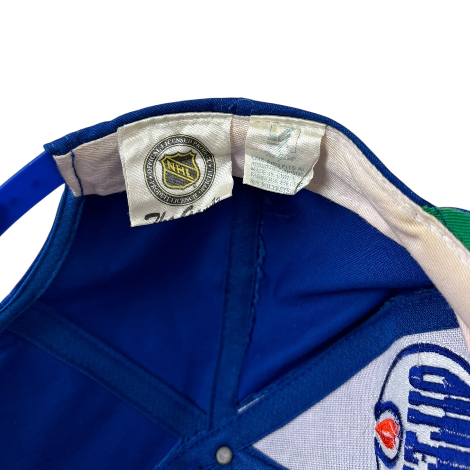 Vintage Edmonton Oilers 3D Logo SnapBack Hat Blue