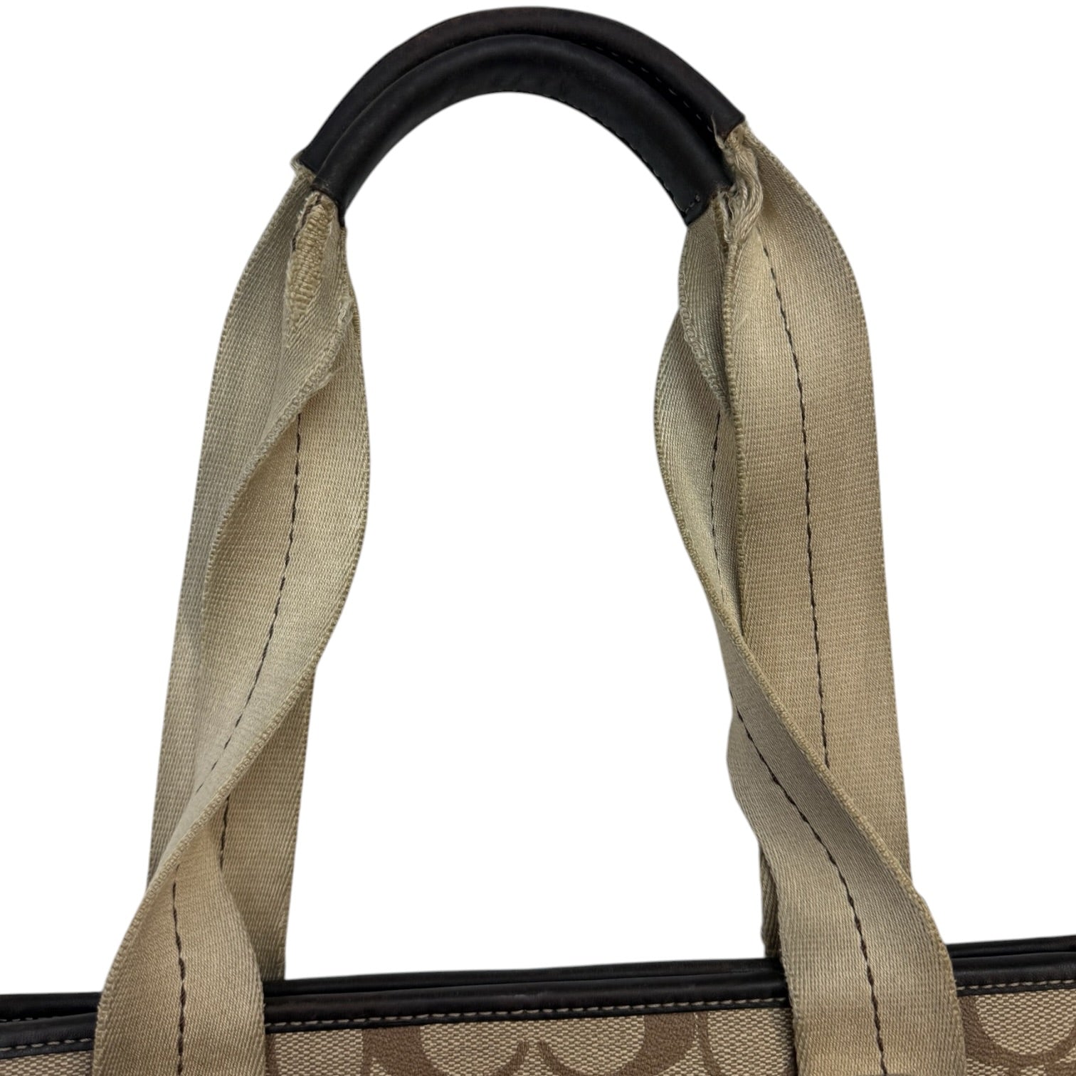 (W) Coach Heritage Stripe Bag Brown