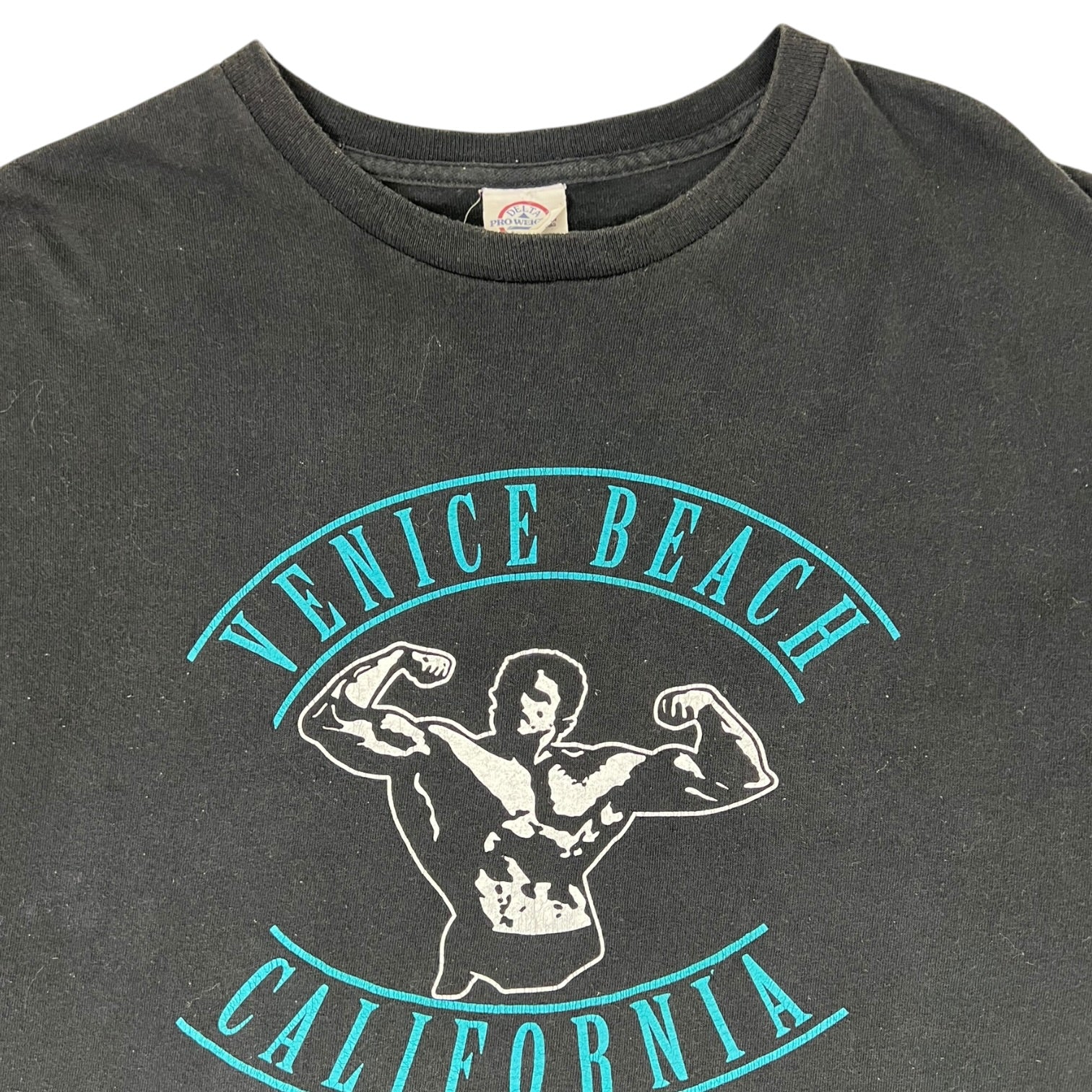 Vintage Venice Beach California Muscle Beach T-Shirt Black
