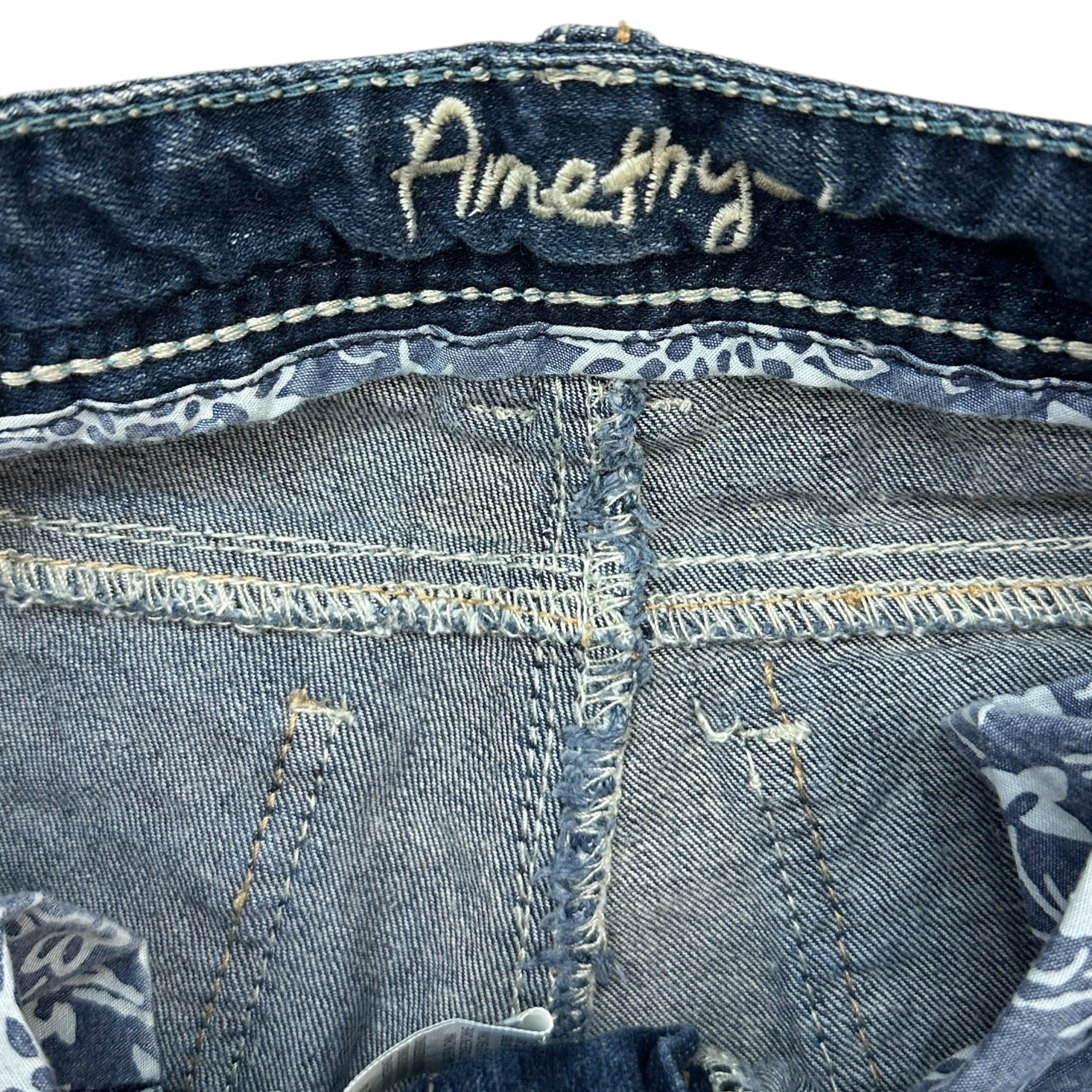 (W) Vintage Y2K Amethyst Denim Jeans Dark Wash