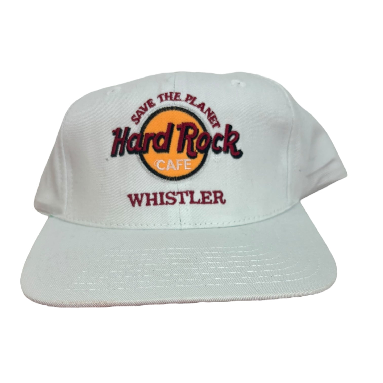 Vintage Hard Rock Cafe Whistler Snap Back Hat White