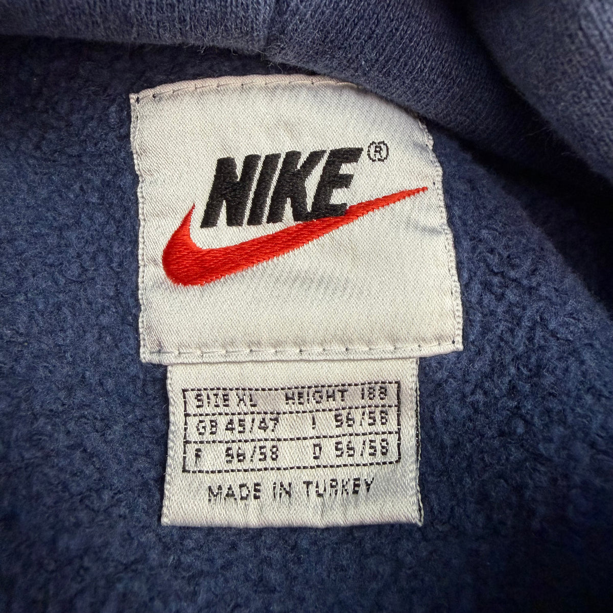 Vintage Nike Mini Swoosh Hoodie Navy