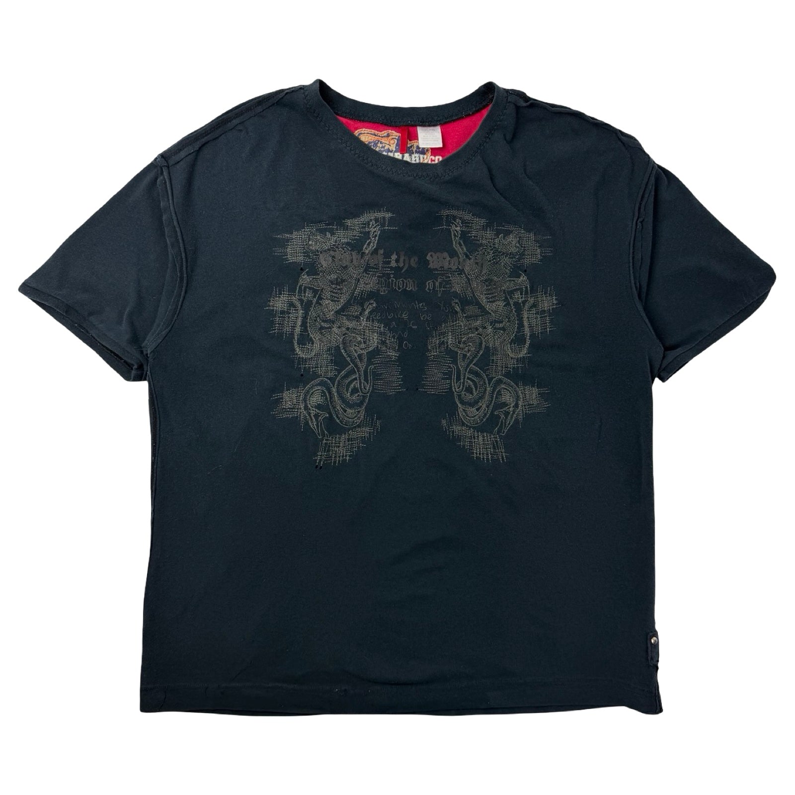 Vintage Y2K Parasuco Inside Out T-Shirt Washed Black