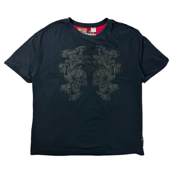 Vintage Y2K Parasuco Inside Out T-Shirt Washed Black