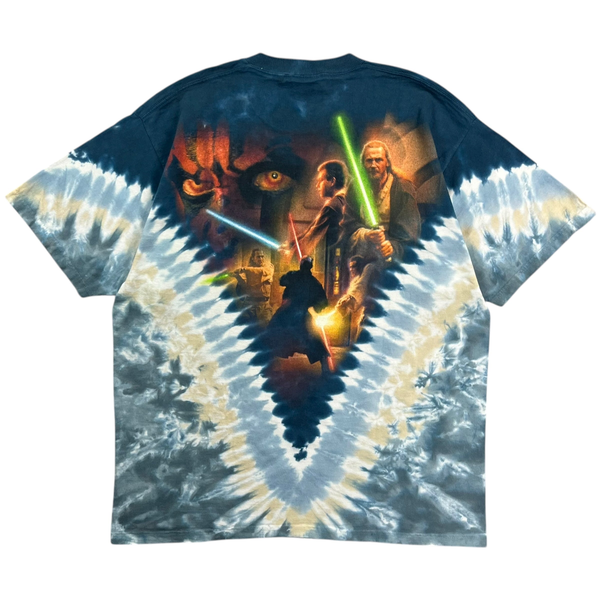 Vintage Star Wars Episode I Tee Tye Die Blue/Light Blue