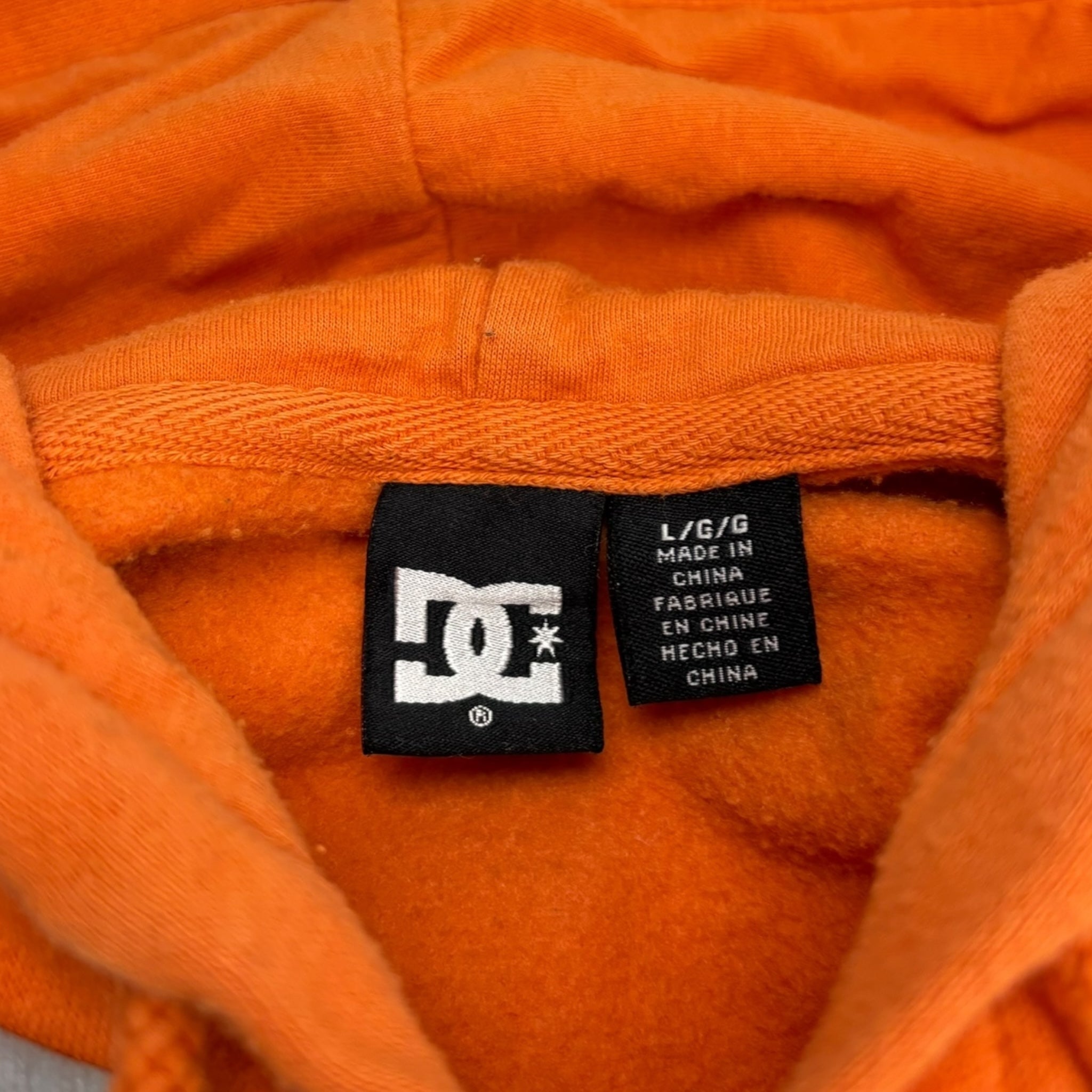 Vintage Y2K DC Graffiti Zip Hoodie Orange