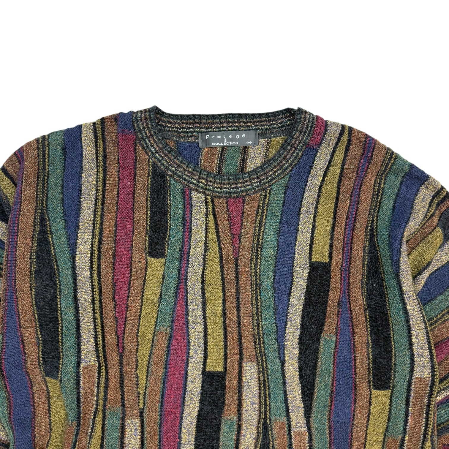 Vintage Protege Abstract Pattern Knit Sweater Multicolour