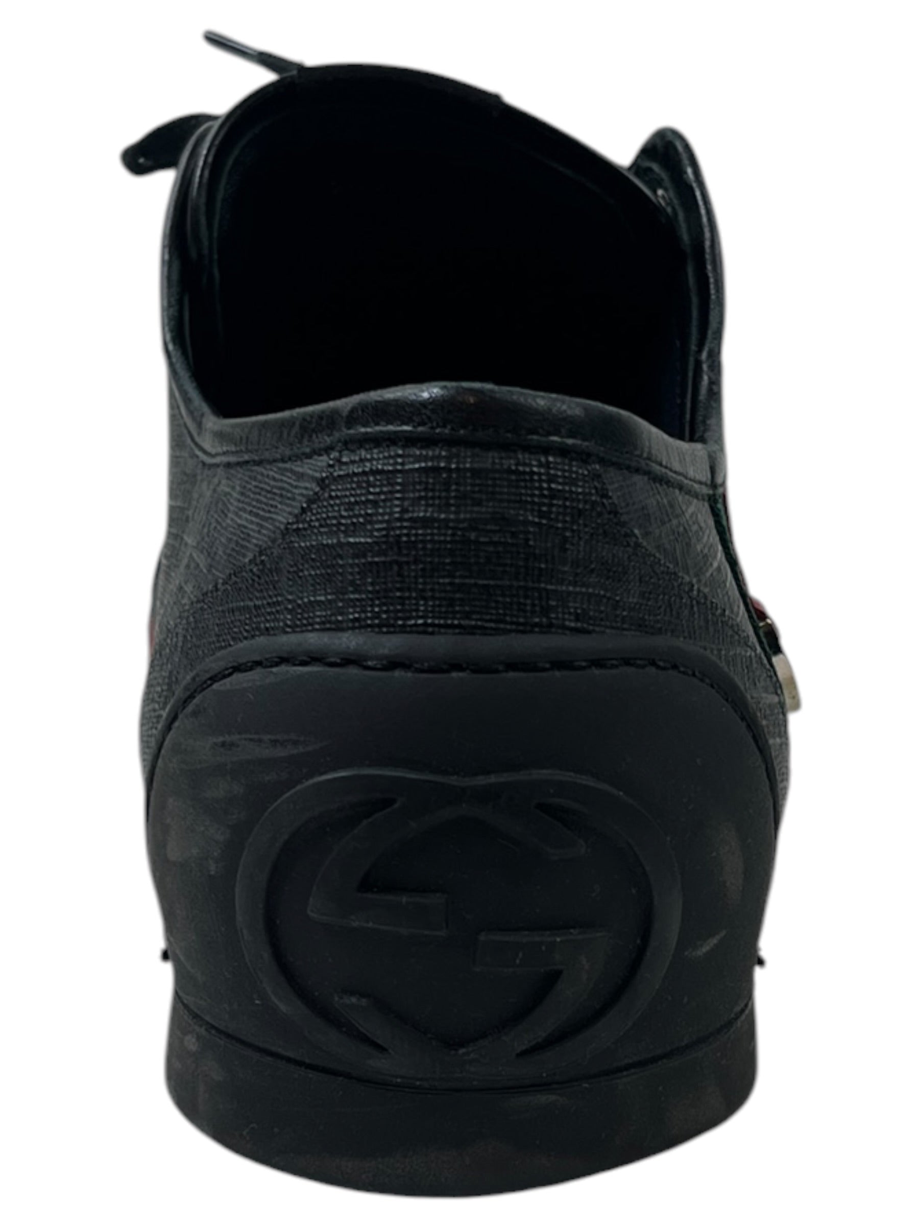 Gucci GG Supreme Canvas Classic Web Low-Top Sneakers (Used)
