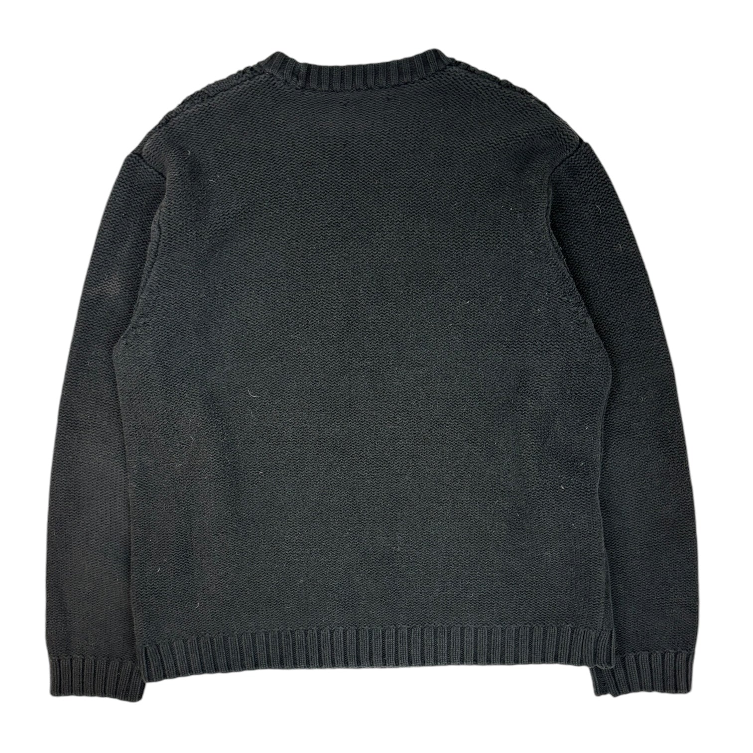 Vintage Chaps Cable Knit Sweater Black