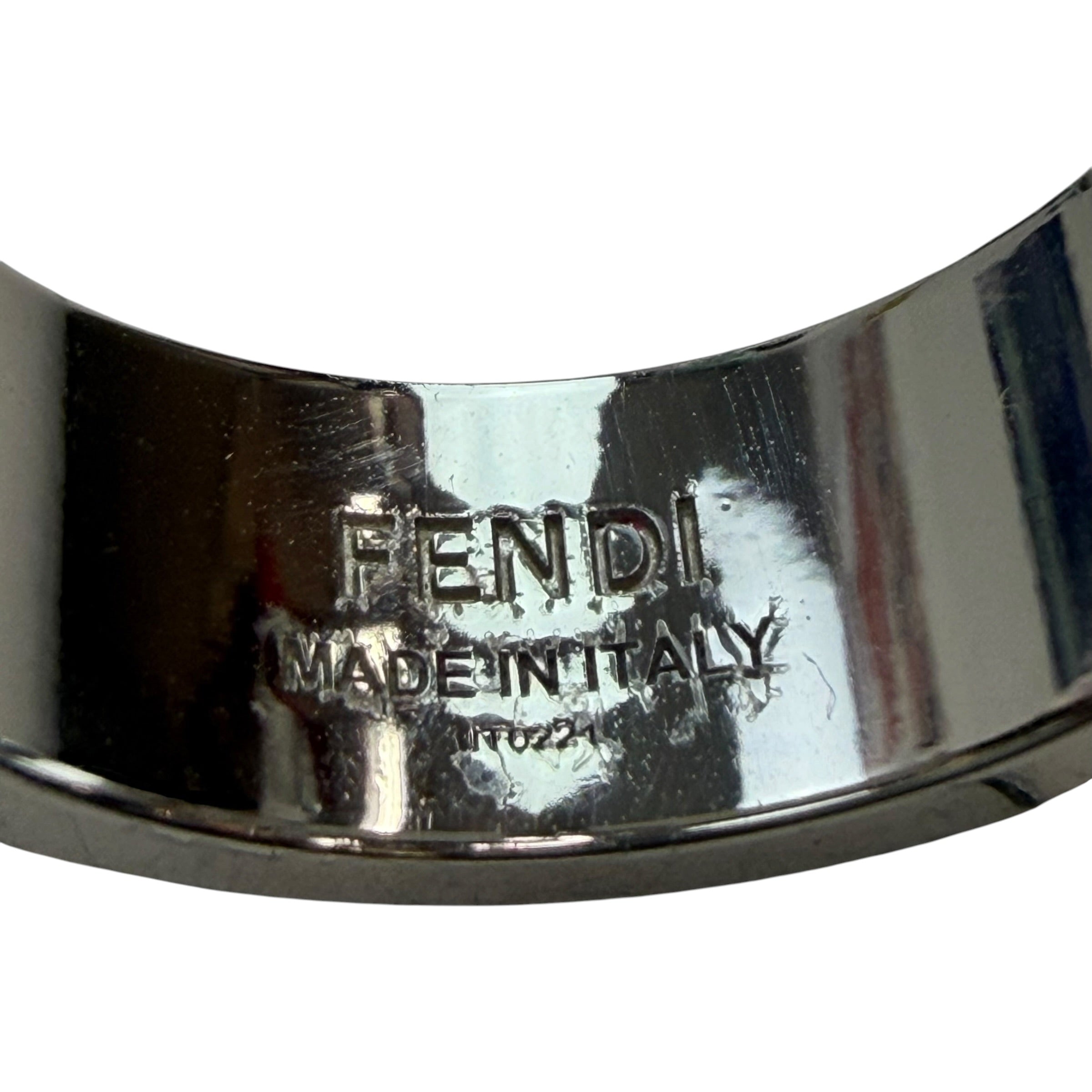 Fendi FF Ring Silver Coated Bronze