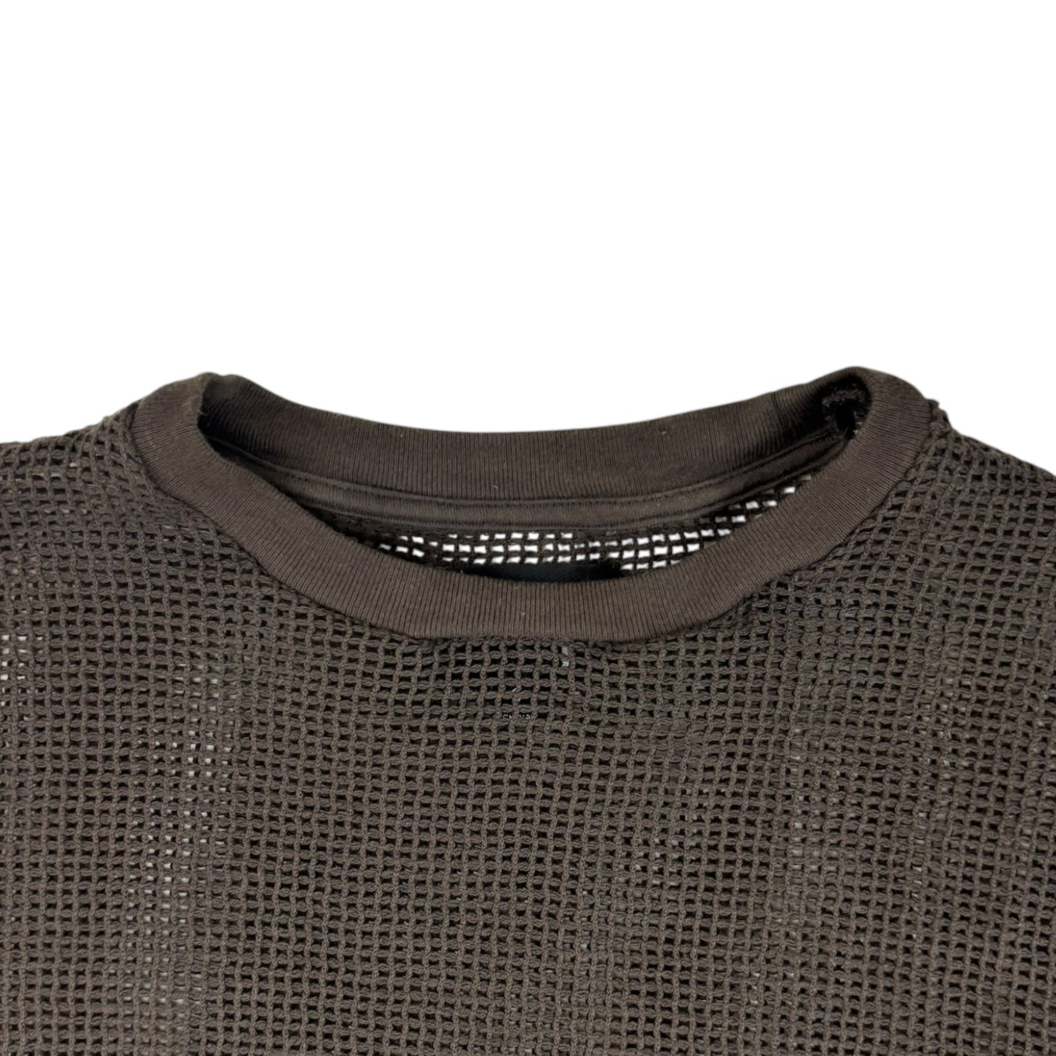 Stussy Cotton Mesh LongSleeve Crewneck Brown