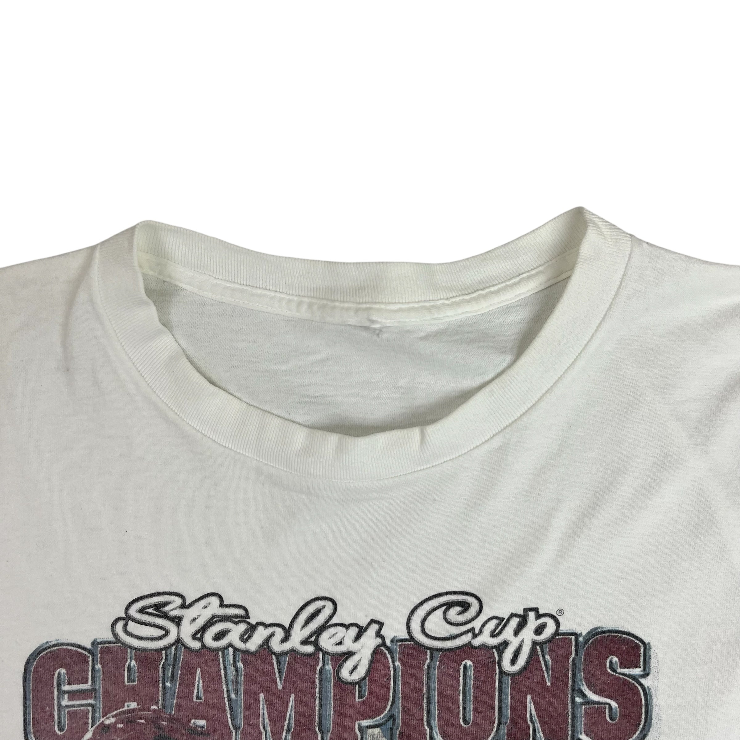 2001 Colorado Avalanche Stanley Cup Champions Tee White