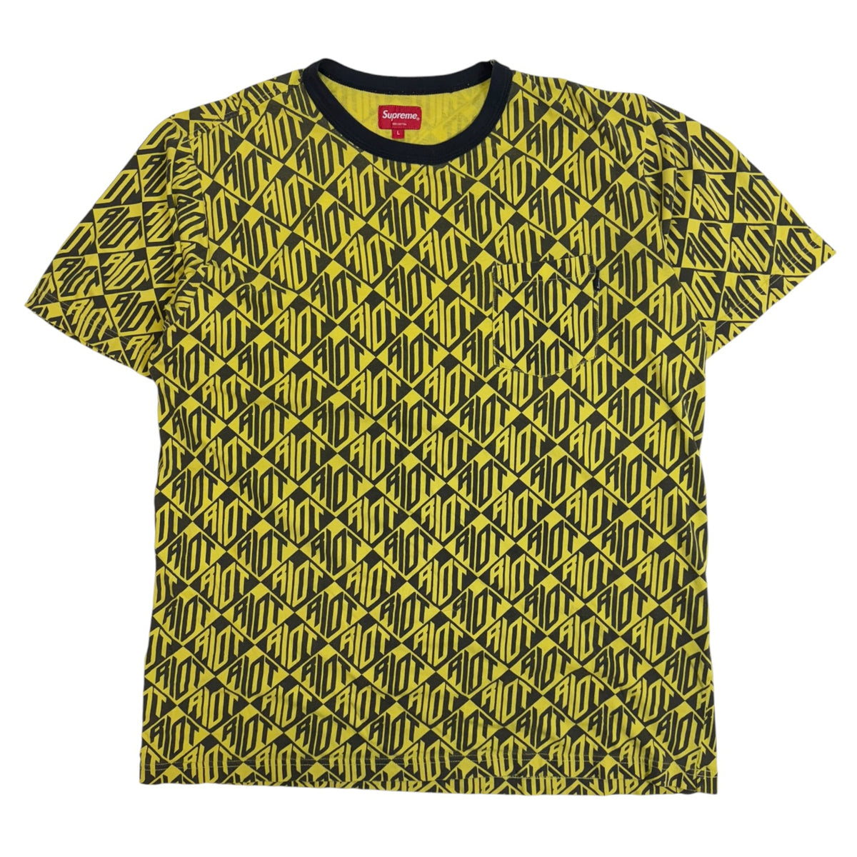 Supreme Riot Pocket T-Shirt Yellow