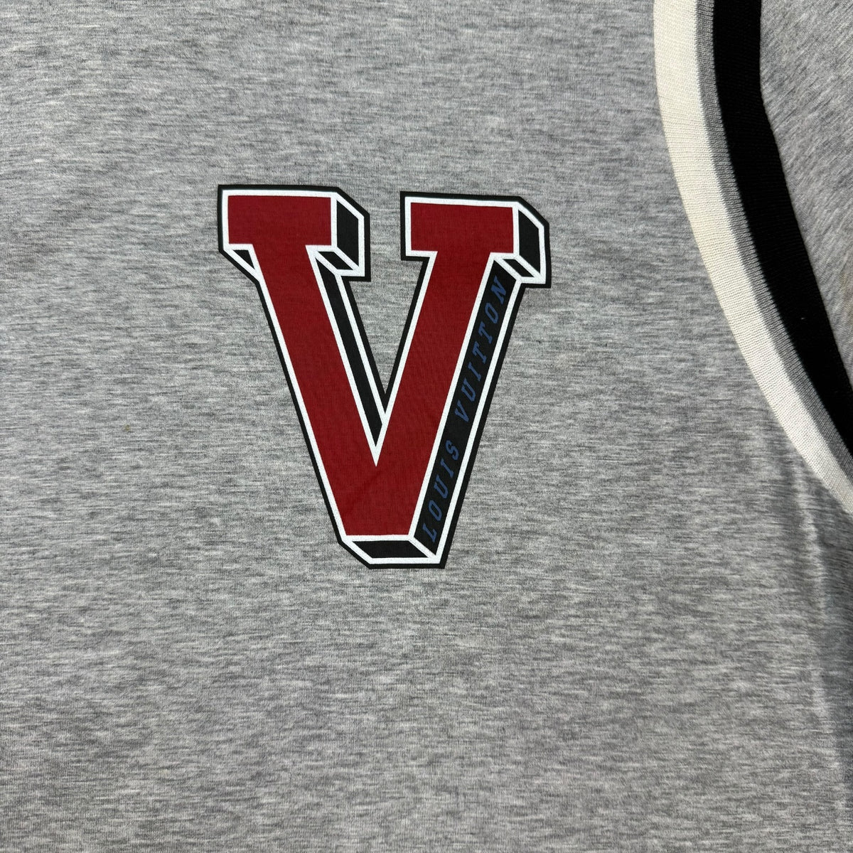 Louis Vuitton Varsity Knit Patch Tee Grey