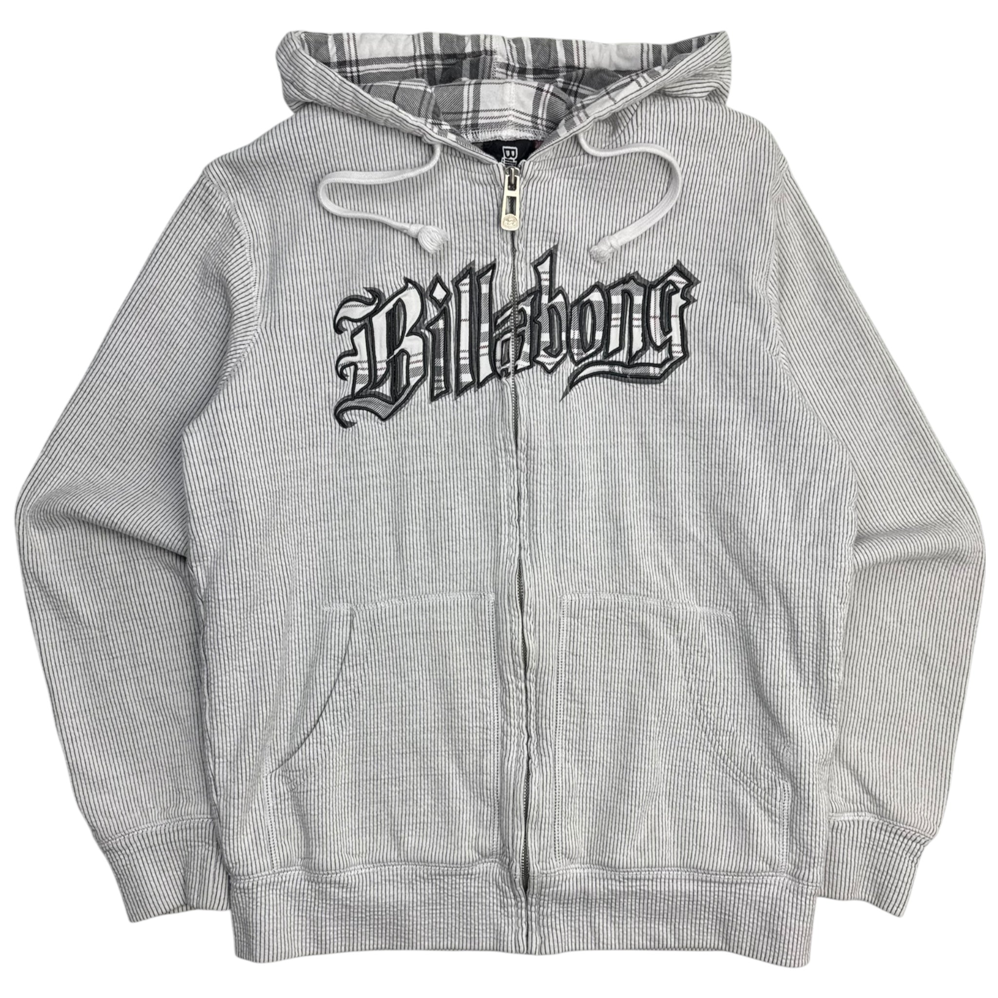 Y2K Billabong Tartan Surf Zip Up Hoodie