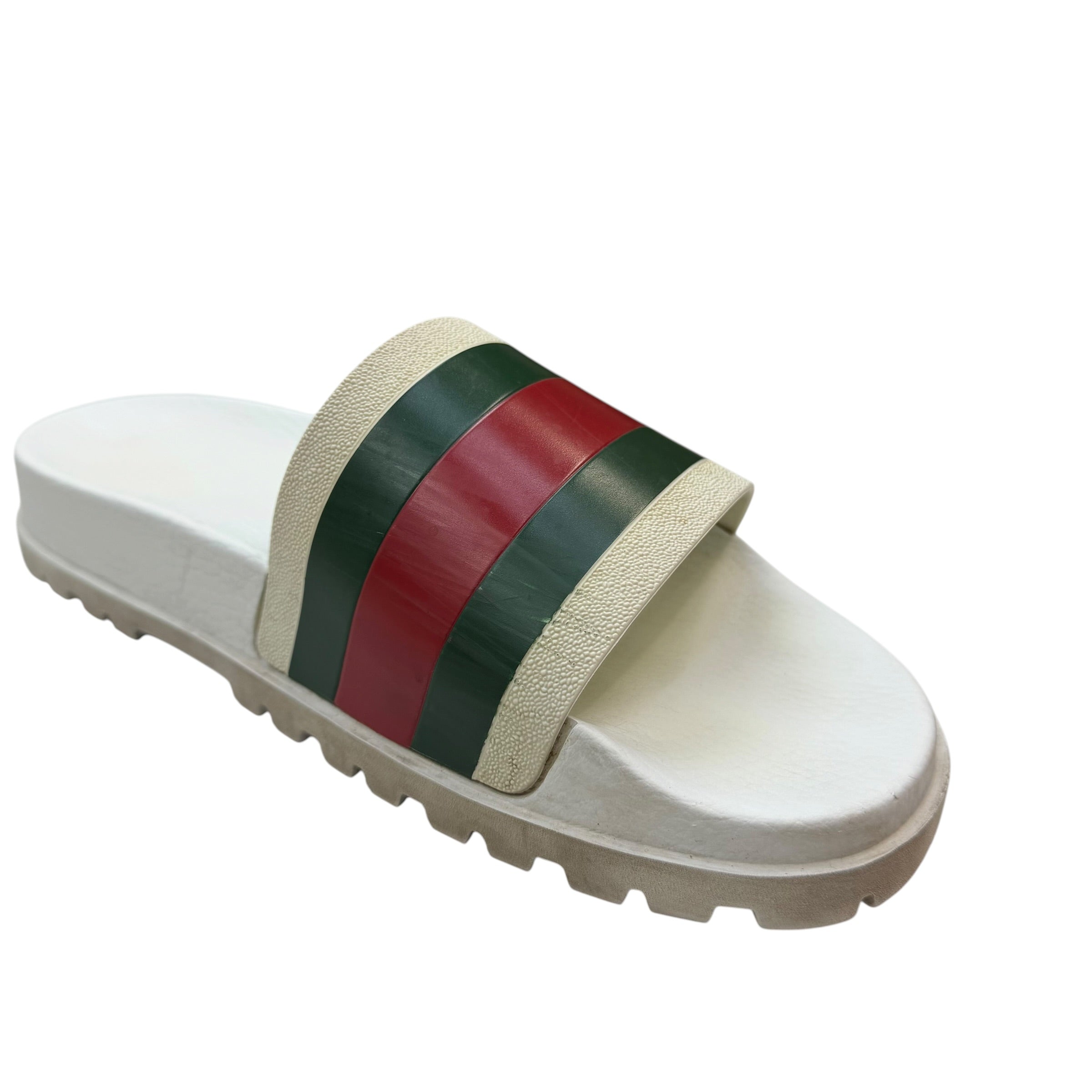 Gucci Web Slide Sandal White (Used)