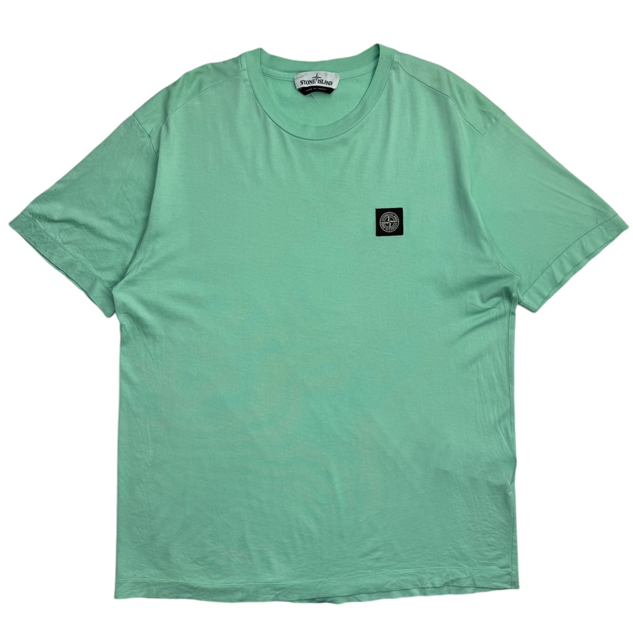 Stone Island Logo-Appliquéd Cotton-Jersey T-Shirt Teal