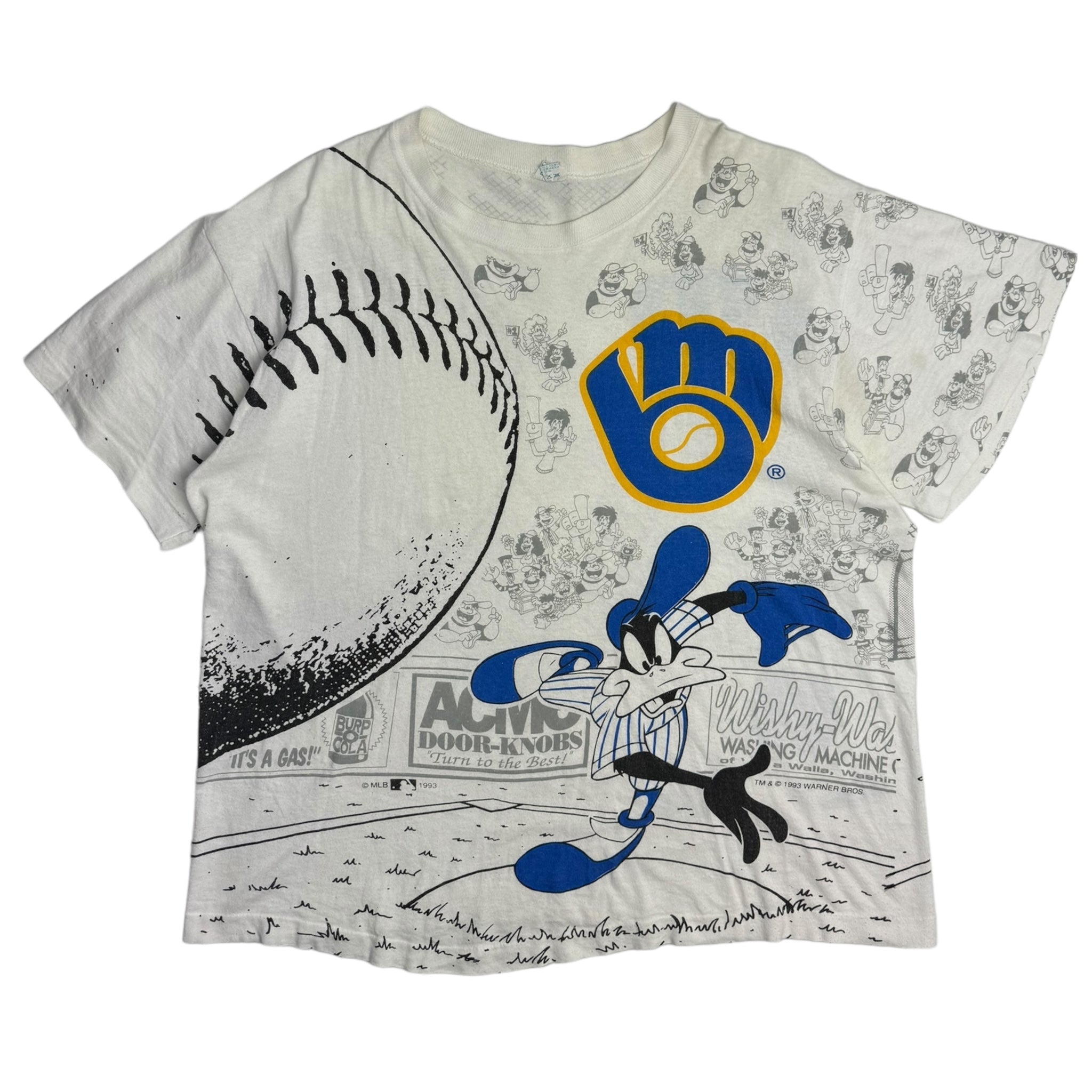 1993 Looney Tunes MLB Baseball T-Shirt